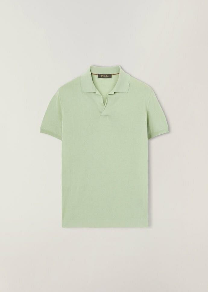 image of Loro Piana O1W1Db10224 Polo Shirt In Iranian Green, Men's (Size Medium)