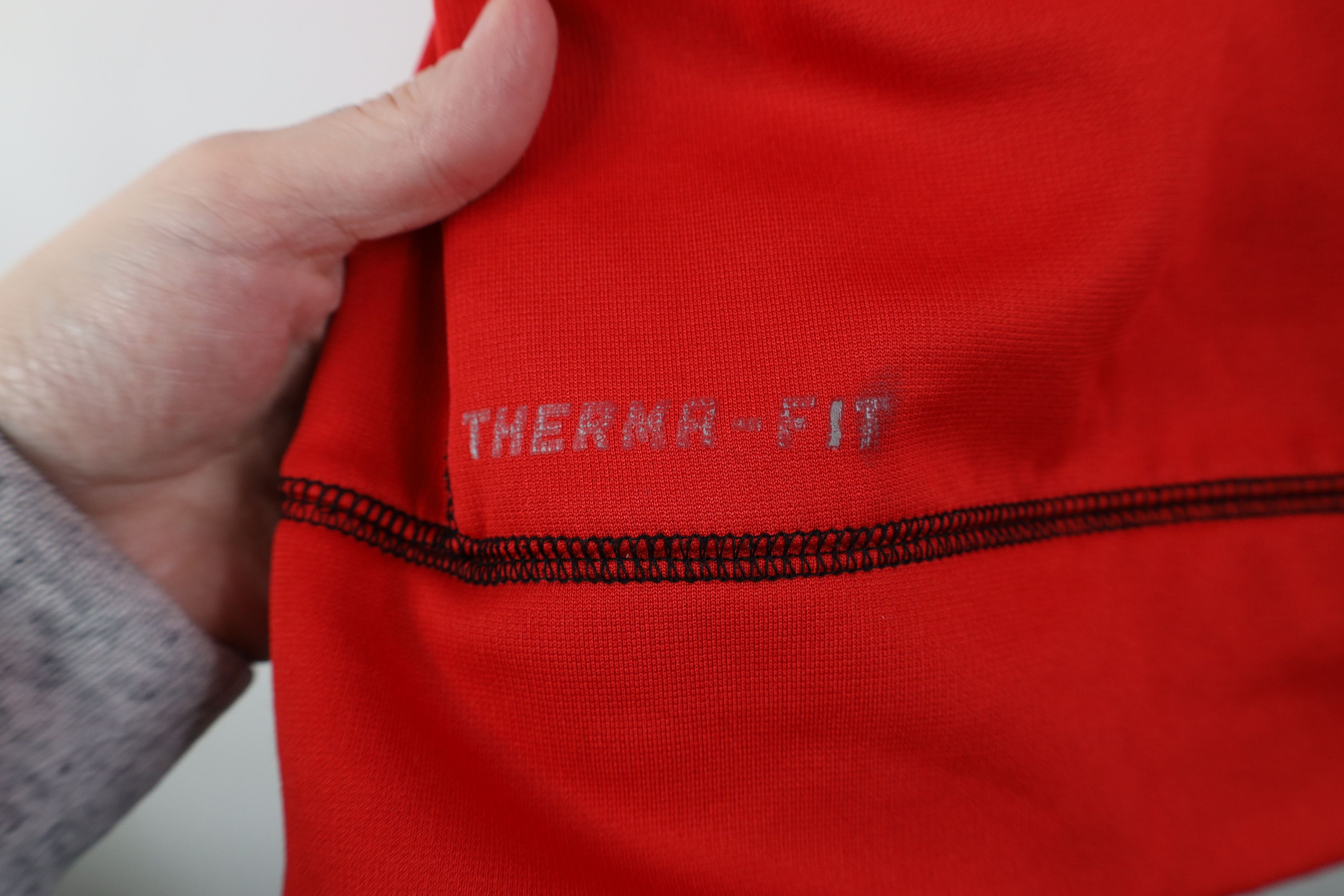 Nike × Vintage Nike Scott Mini Swoosh Therma Fit Football Sweatshirt Red Size US L / EU 52-54 / 3 - 5 Thumbnail