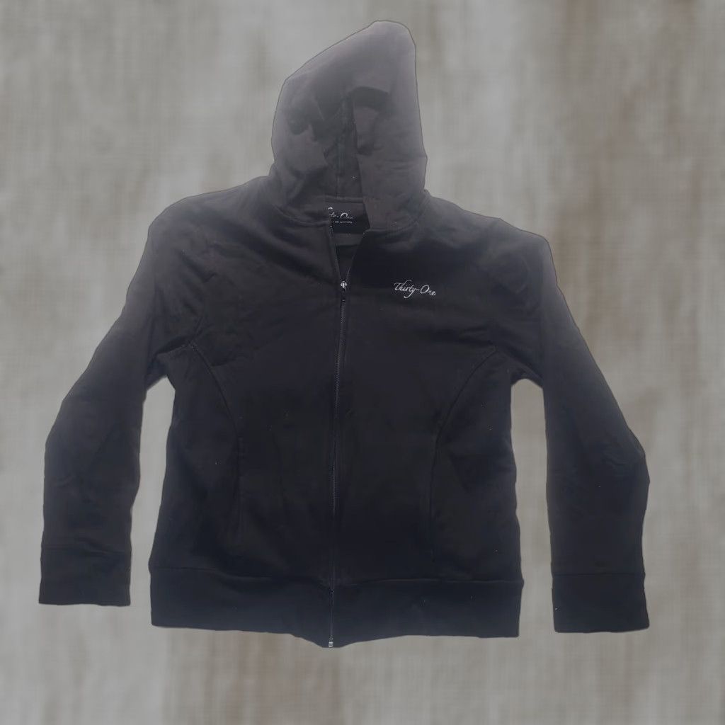 Vintage Thirty-One Black Full Zip Hoodie Women's Classic Fit Large Size L / US 10 / IT 46 - 1 Thumbnail