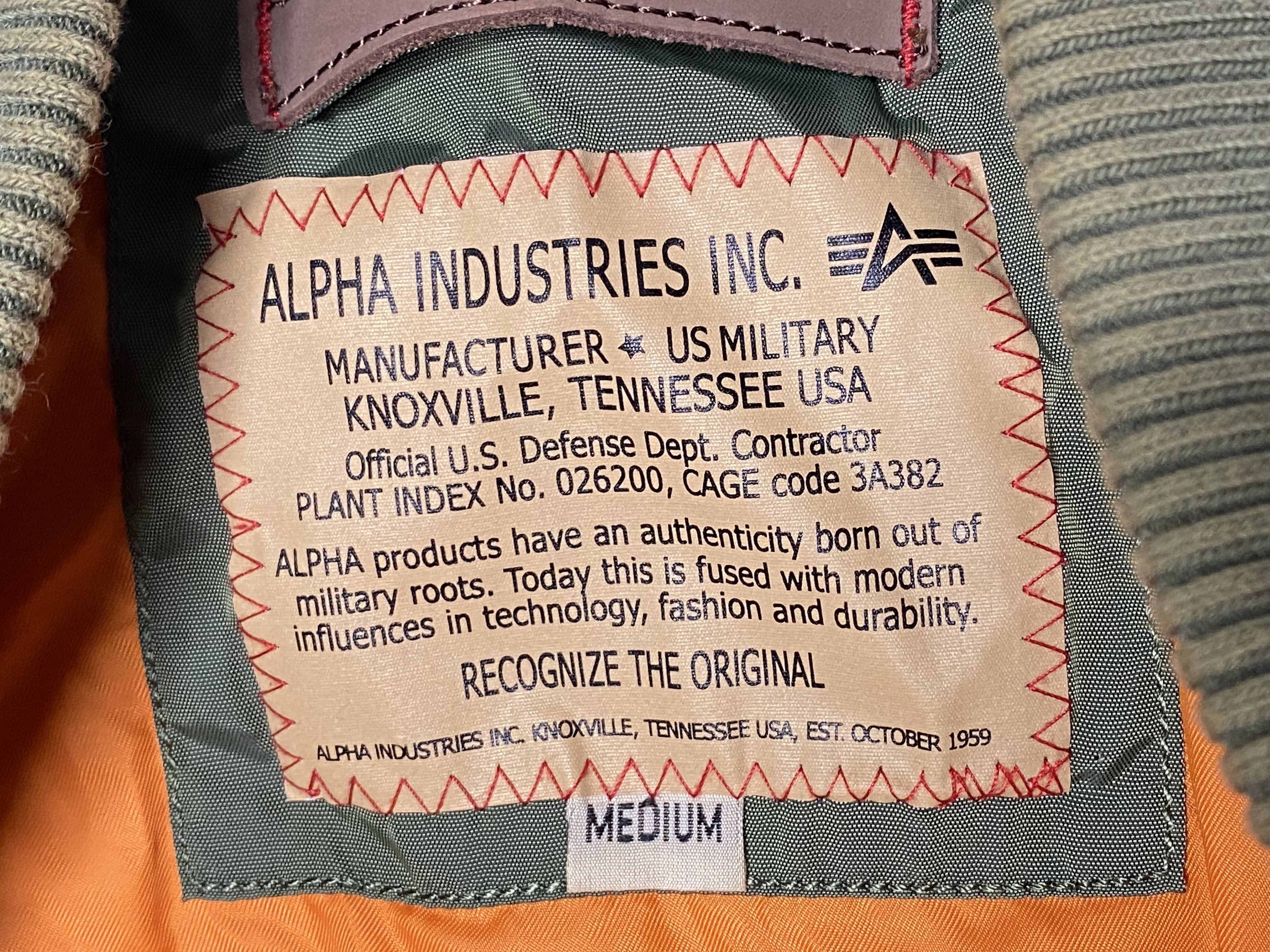 Alpha Industries ALPHA INDUSTRIES MILITARY BOMBER JACKET SIZE M Size US M / EU 48-50 / 2 - 5 Thumbnail