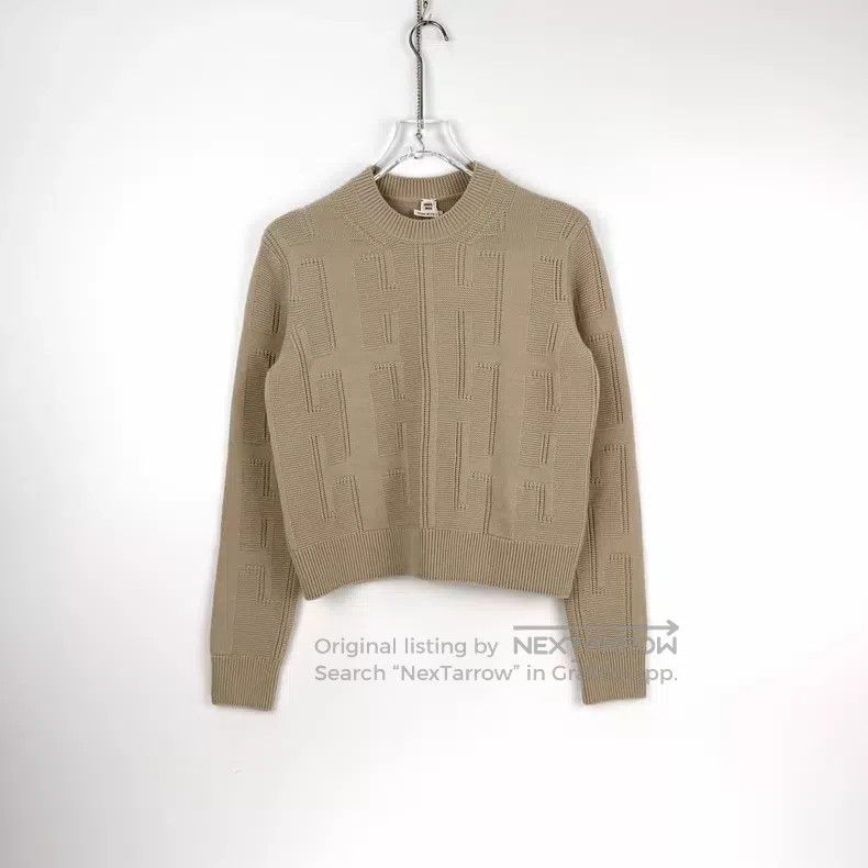 Hermes Hermes Khaki Full H Wool Sweater Size XS / US 0-2 / IT 36-38 - 3 Thumbnail