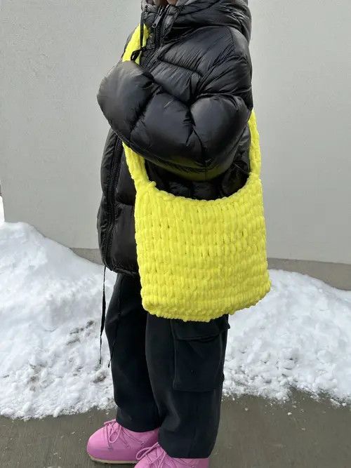 Handmade Masuda x Ibuki Handmade Knitted Fluffy Tote Bag Size ONE SIZE - 3 Thumbnail