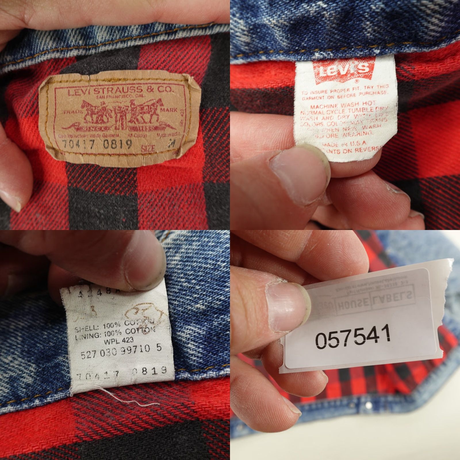 Levi's VINTAGE Levi's Jacket Mens Medium Denim Trucker 80s Style Casual Outerwear Blue Size US 31 - 8 Thumbnail