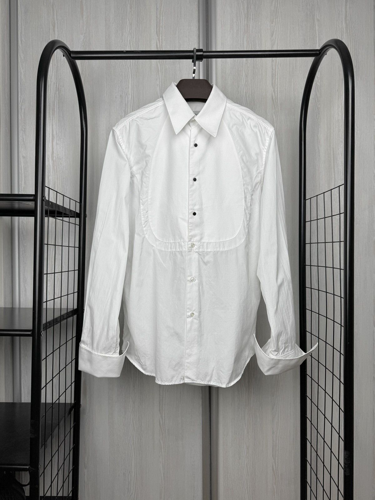 Yves Saint Laurent Yves Saint Laurent 00s White Rare Tuxedo Dinner Shirt sz 40 Size 40R - 1 Thumbnail