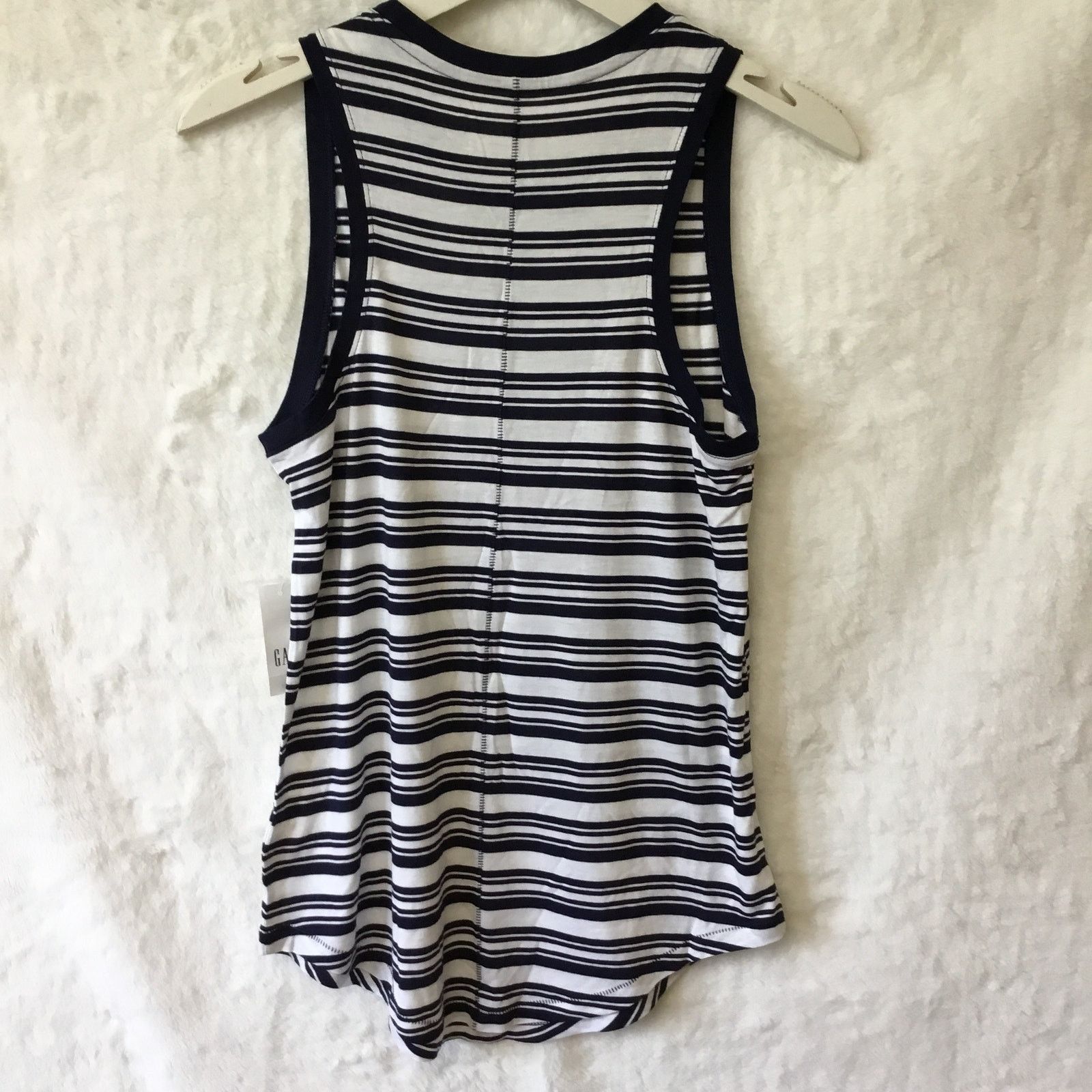 Gap GAP Navy and White Luxe Stripe Tank Size S / US 4 / IT 40 - 11 Thumbnail