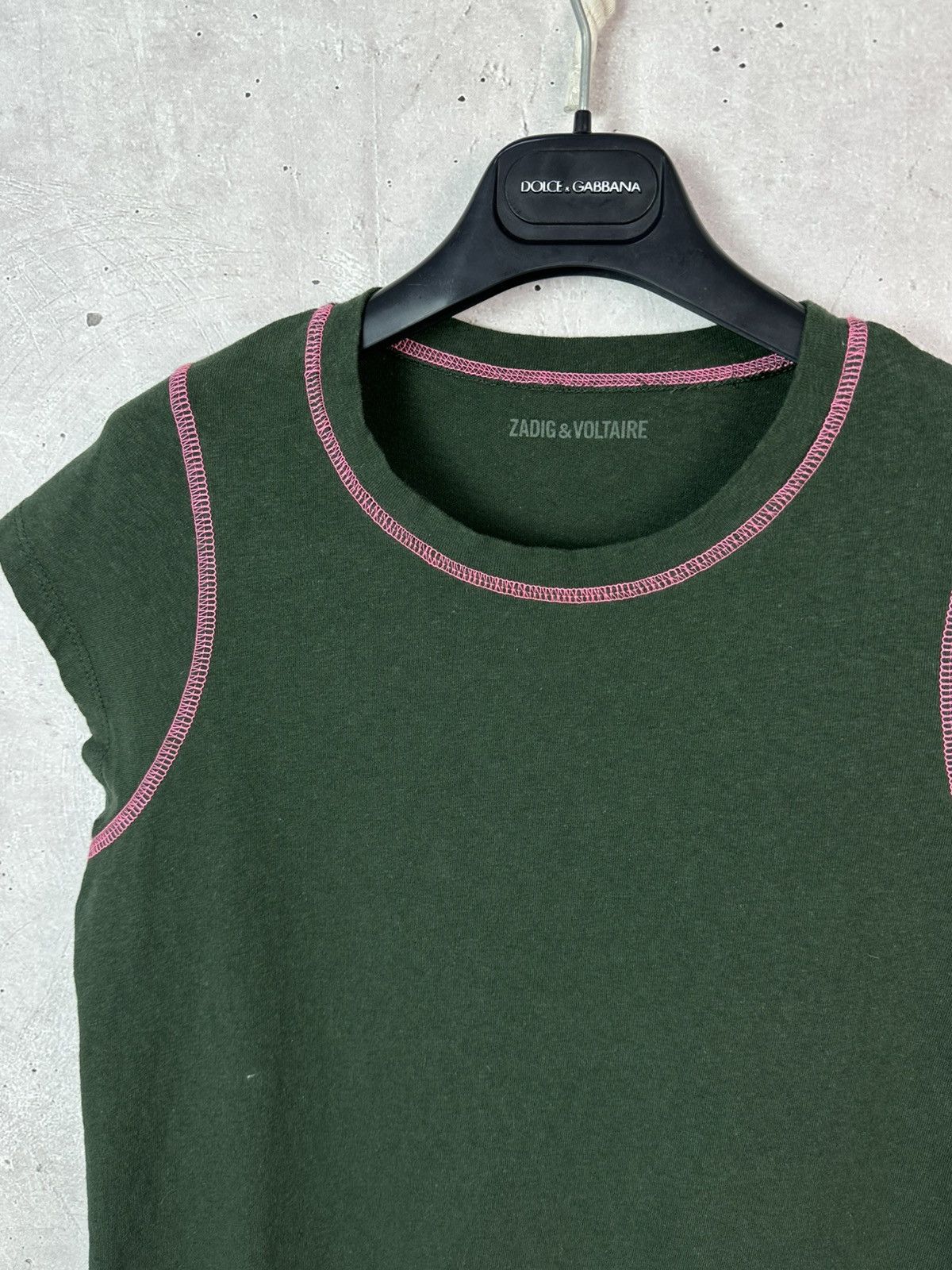 Zadig & Voltaire Zadig&Voltaire Green Cotton Embroidered Short Sleeve T-shirt Size S / US 4 / IT 40 - 3 Thumbnail