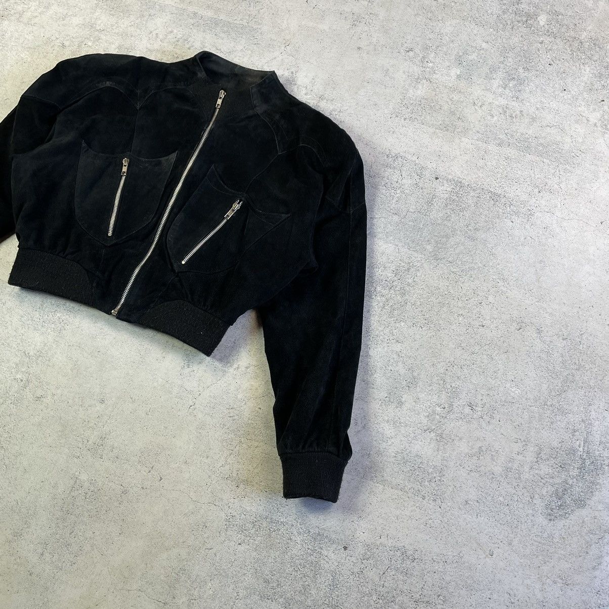 Thierry Mugler × Vintage 80’s-90’s THIERRY MUGLER ARCHIVE CROPPED BOMBER JACKET Size M / US 6-8 / IT 42-44 - 3 Thumbnail