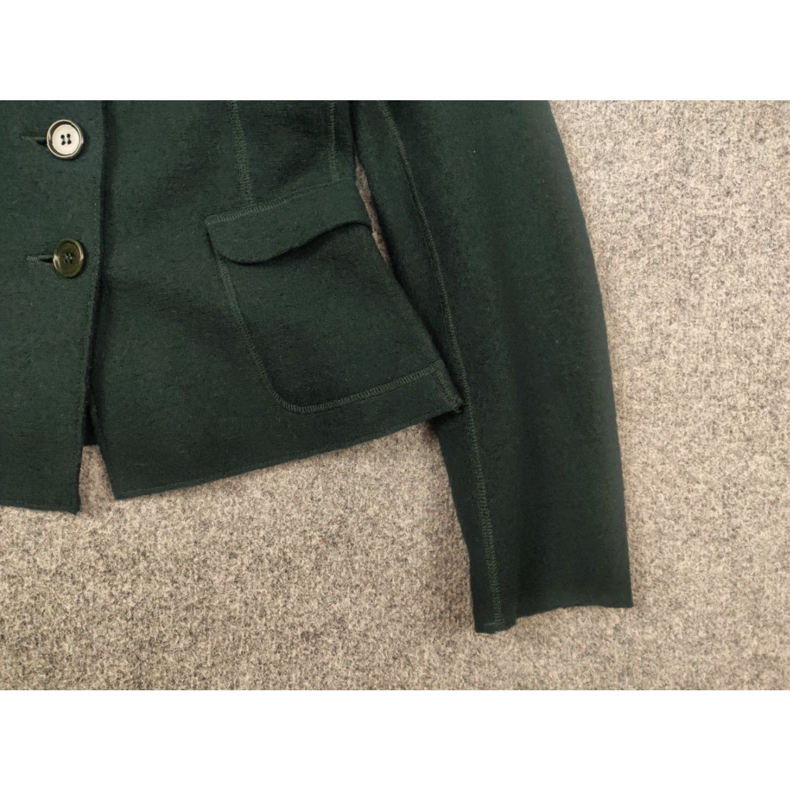 Aspesi A Alberto Aspesi Design green wool button-up Pocket Blazer Womens Jacket Size M / US 6-8 / IT 42-44 - 6 Thumbnail