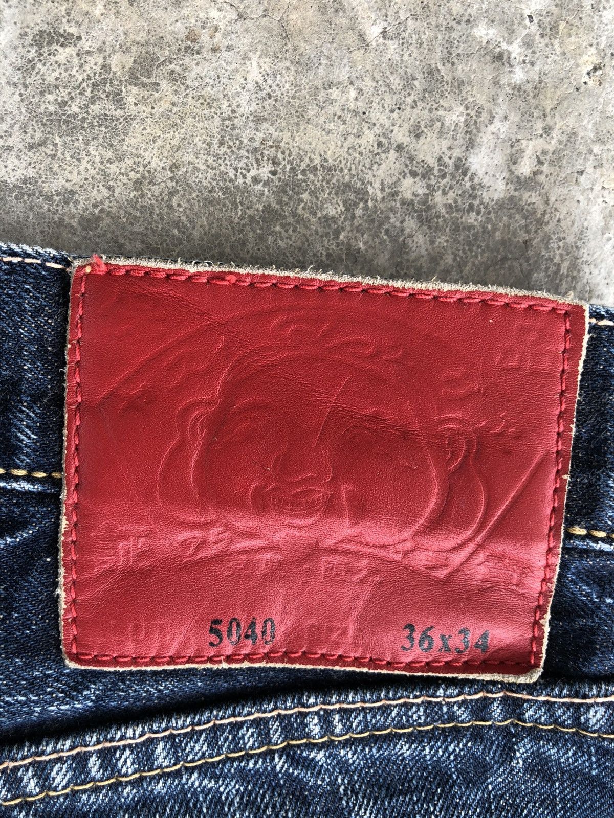 Evisu Evisu Lot 5040 Sakura Daicock Selvedge Denim Distressed Size US 35 - 22 Thumbnail