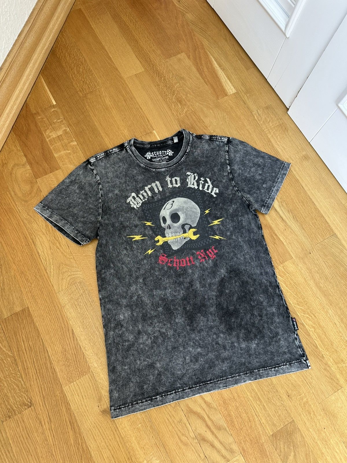 Schott Vintage Schott NYC T-shirt Born to Ride Print Size US S / EU 44-46 / 1 - 1 Thumbnail