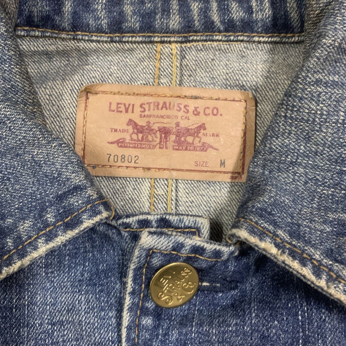 Levi's Vintage Clothing Vintage Levi's 70802 Washed Chore Coverall Denim Work Jacket Size US M / EU 48-50 / 2 - 7 Thumbnail