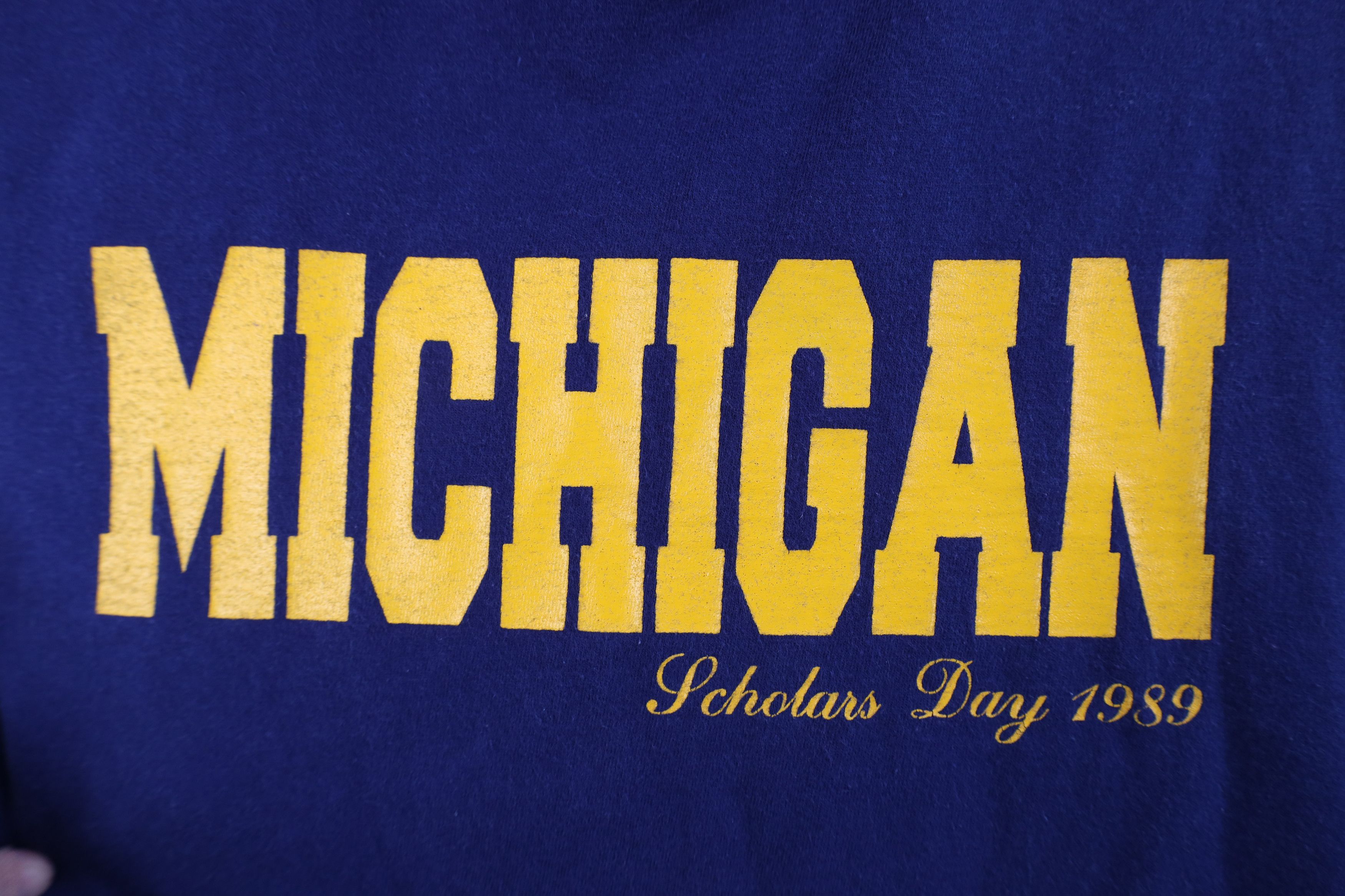 Vintage Vintage 80s 1989 Scholars Day University of Michigan T-Shirt Size US XL / EU 56 / 4 - 4 Thumbnail