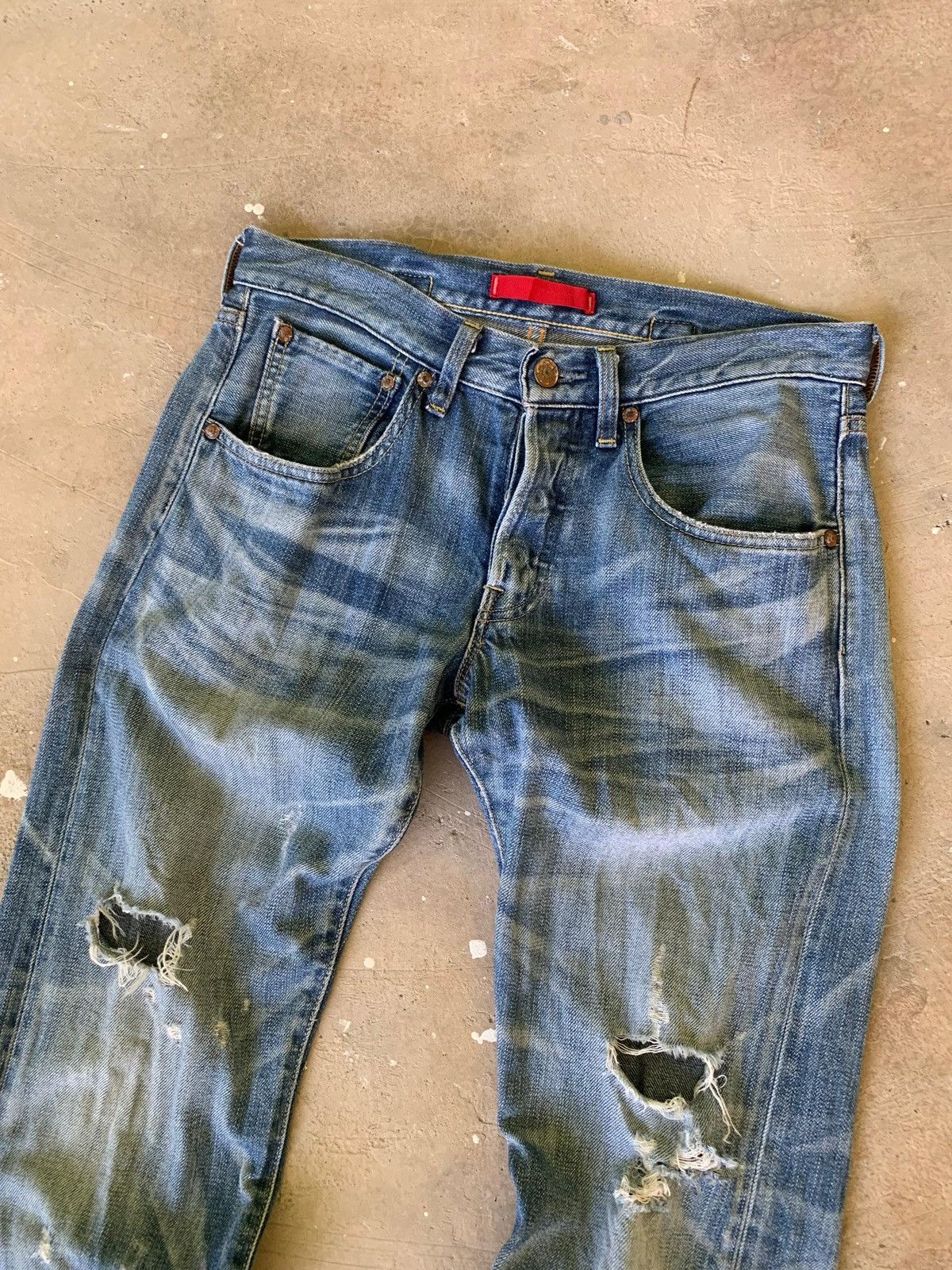 BEAUTY&YOUTH Beauty & Youth United Arrows Distressed Cinch Denim Size US 30 / EU 46 - 2 Thumbnail