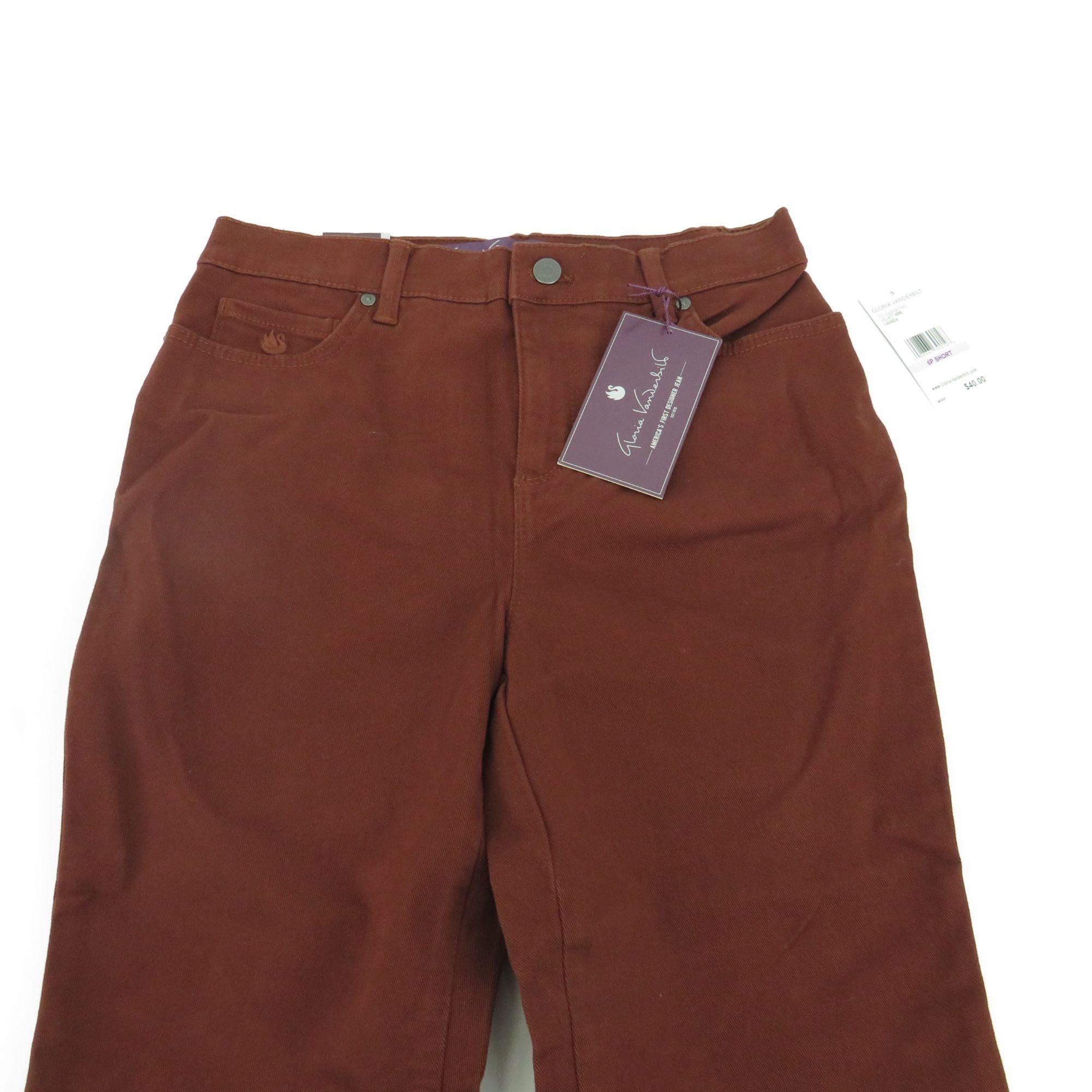 Gloria Vanderbilt Gloria Vanderbilt Amanda Tapered Leg Wine Jeans 6P Short New Size 28" / US 6 / IT 42 - 5 Thumbnail