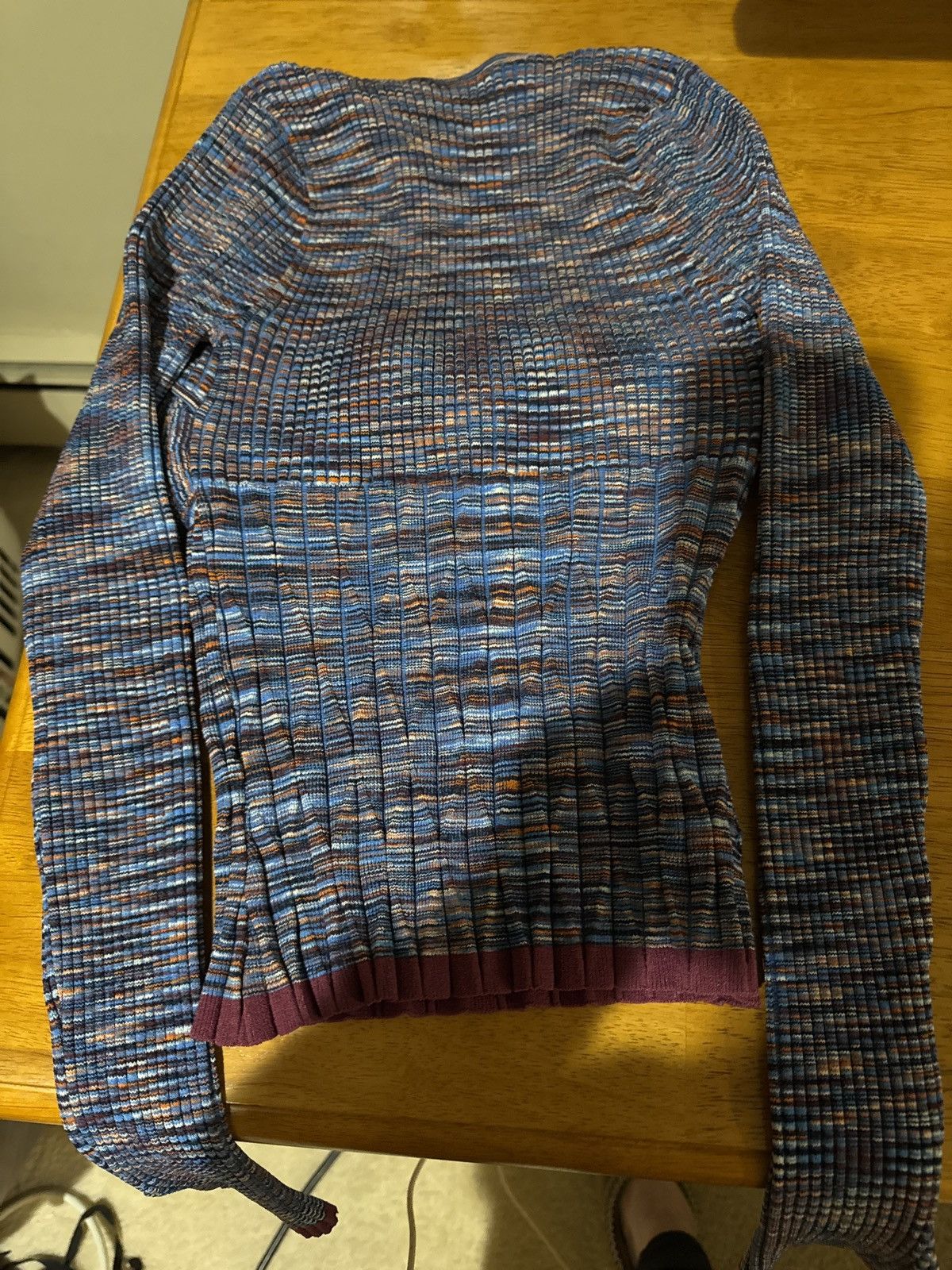 Jonathan Simkhai Jonathan Simkhai multi blue space dyed twist front sweater Size XS / US 0-2 / IT 36-38 - 5 Thumbnail