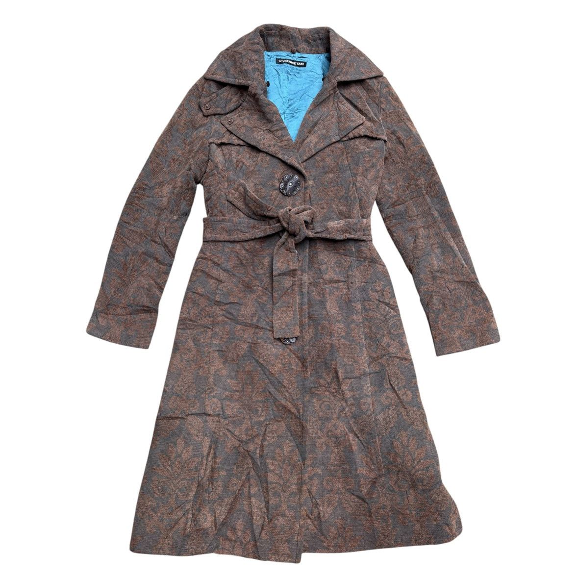 Vivienne Tam Vivienne Tam Velvet Embossed Coat With Removeable Fur Size S / US 4 / IT 40 - 5 Thumbnail
