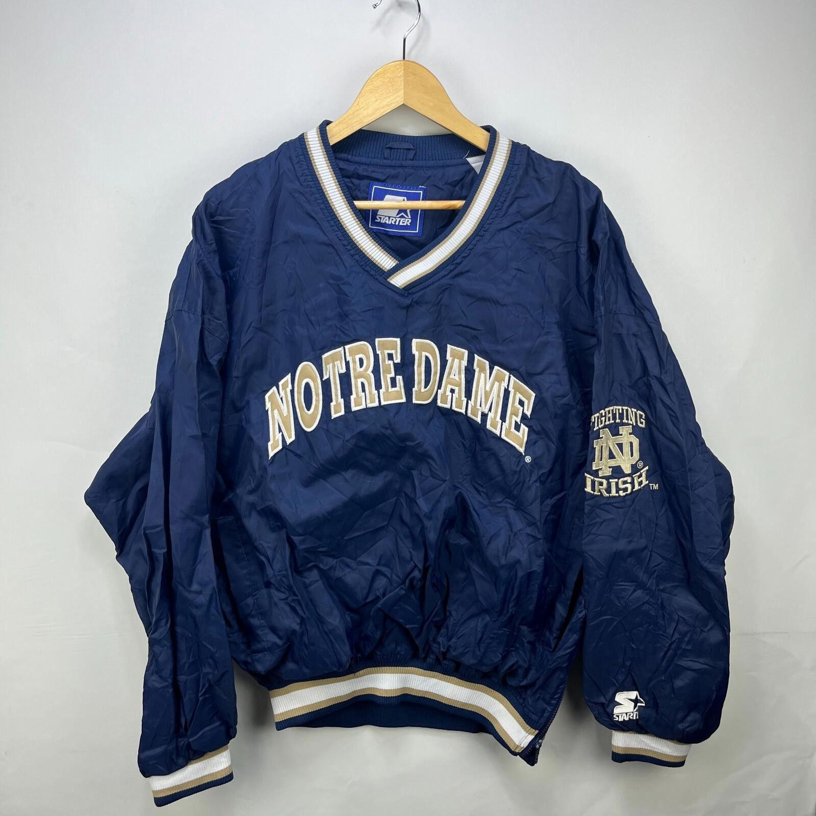 Starter Vintage 90s Notre Dame Fighting Irish Starter Jacket XL Size ONE SIZE - 9 Thumbnail