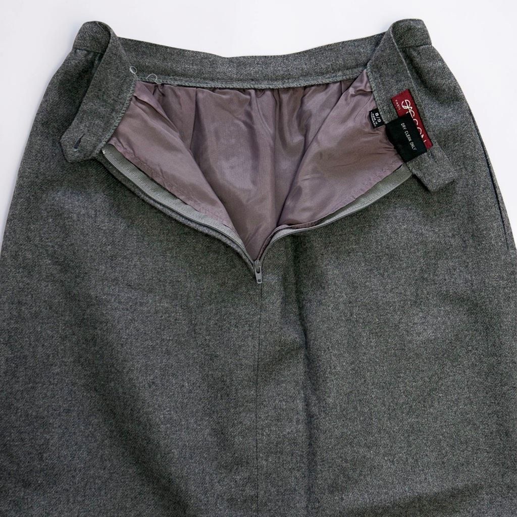 Vintage Vintage 80’s SASSON Gray Wool Blend Midi Skirt Sz 4 XS Size 27" / US 4 / IT 40 - 6 Thumbnail