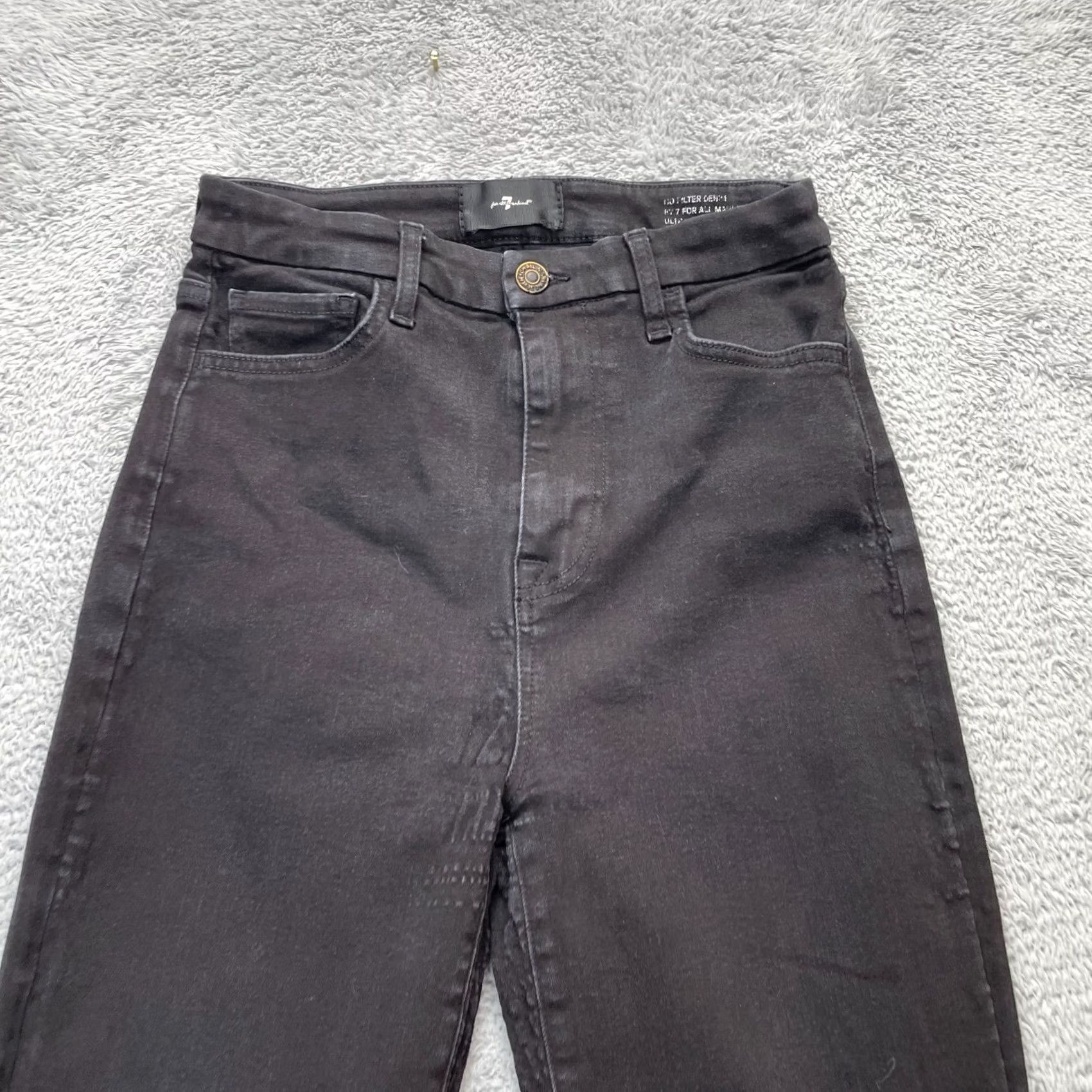 7 For All Mankind VINTAGE 7 For All Mankind Jeans Womens 26 Black Ultra High Rise Skinny Boot Leg Denim Bootscut City Preppy Womens Jeans 26 Inseam 26 Size 26" / US 2 / IT 38 - 2 Thumbnail