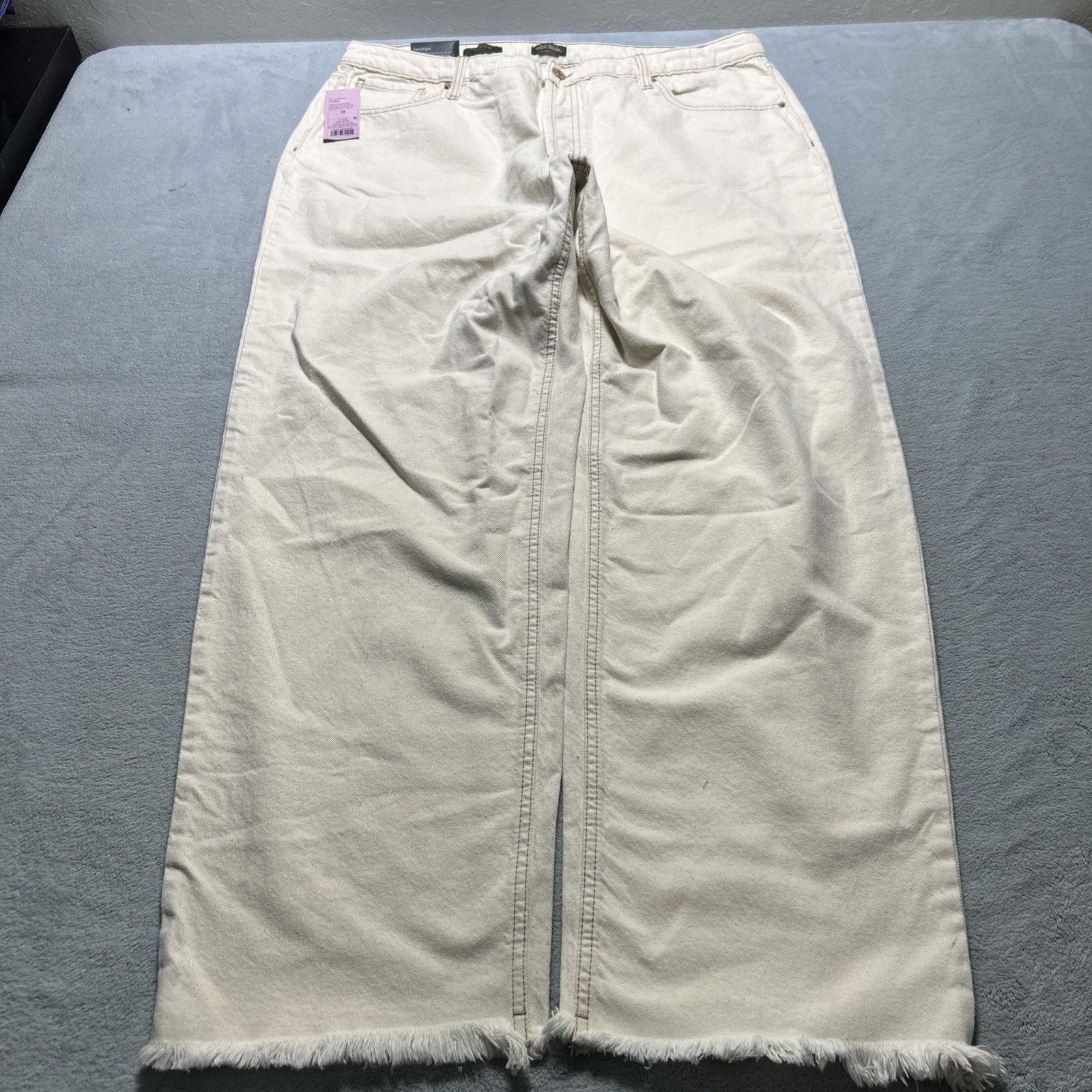 JNCO Beyond Baggy Jeans Womens 16 38x31 Wide Leg Loose Raw Hems Size 38" / US 16 / IT 52 - 2 Thumbnail