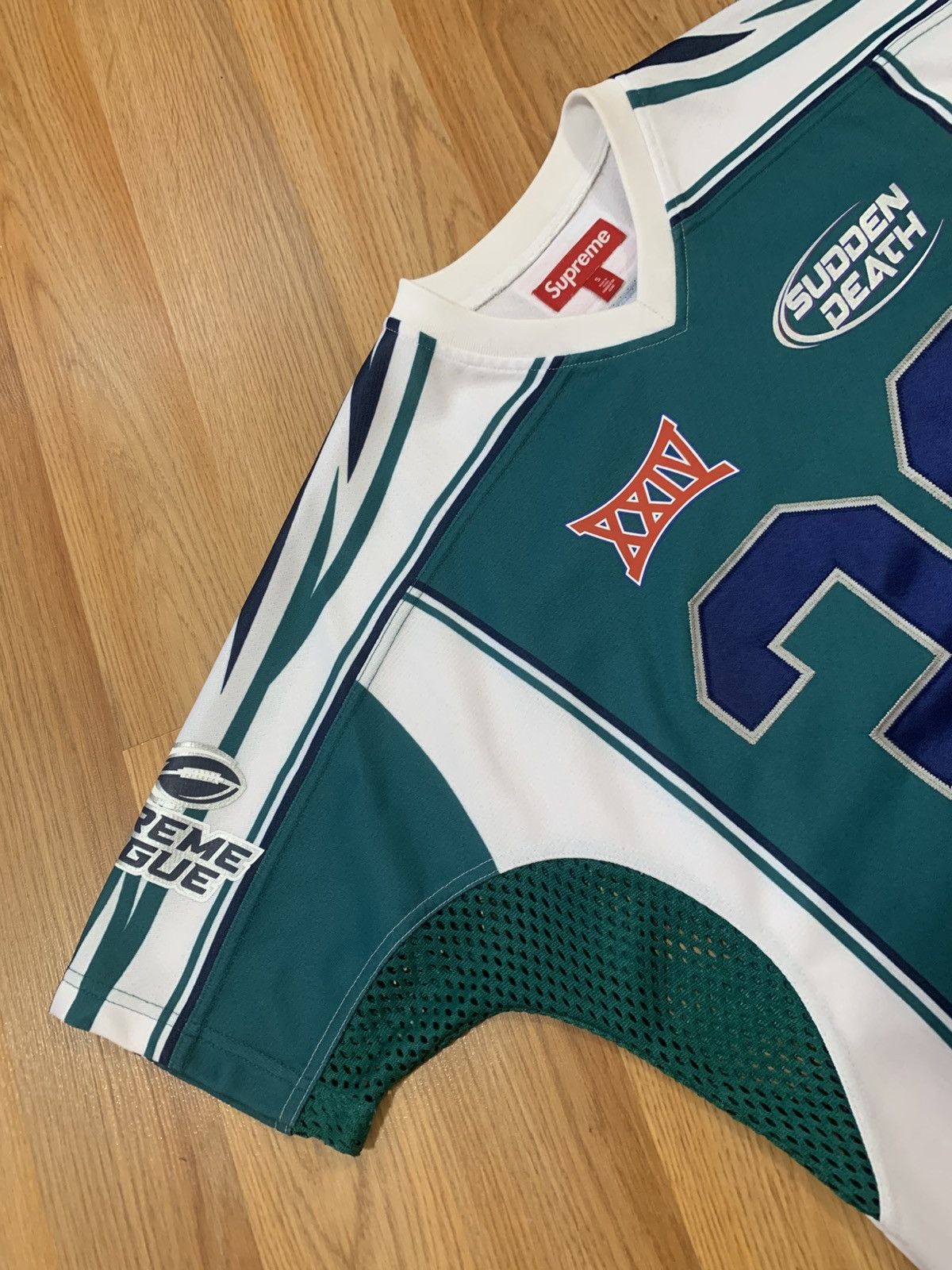 Supreme Sz S - Supreme Sudden Death Football Jersey (Teal) SS24 Size US S / EU 44-46 / 1 - 5 Thumbnail