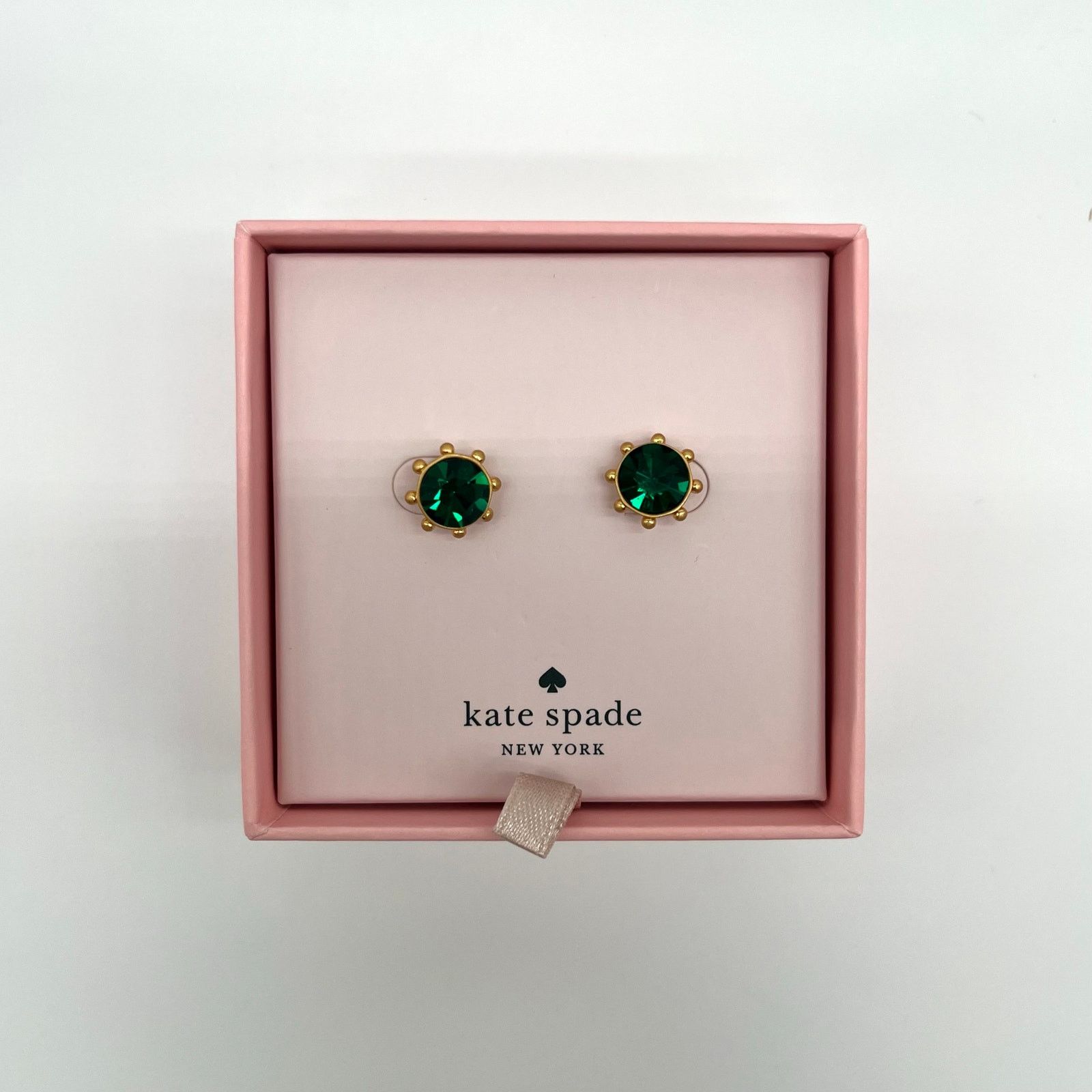 Kate Spade KATE SPADE NWT Emerald Earrings, Flying Colors Bezel Studs Size ONE SIZE - 2 Thumbnail