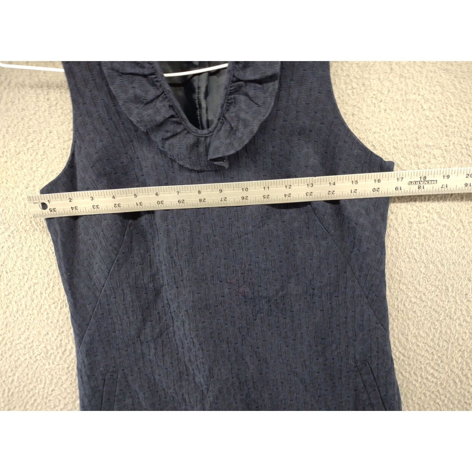 Tommy Hilfiger Tommy Hilfiger Women's Sleeveless Textured Scoop V Neck Dress Size 4 Blue Maxi Dress Size S / US 4 / IT 40 - 5 Thumbnail