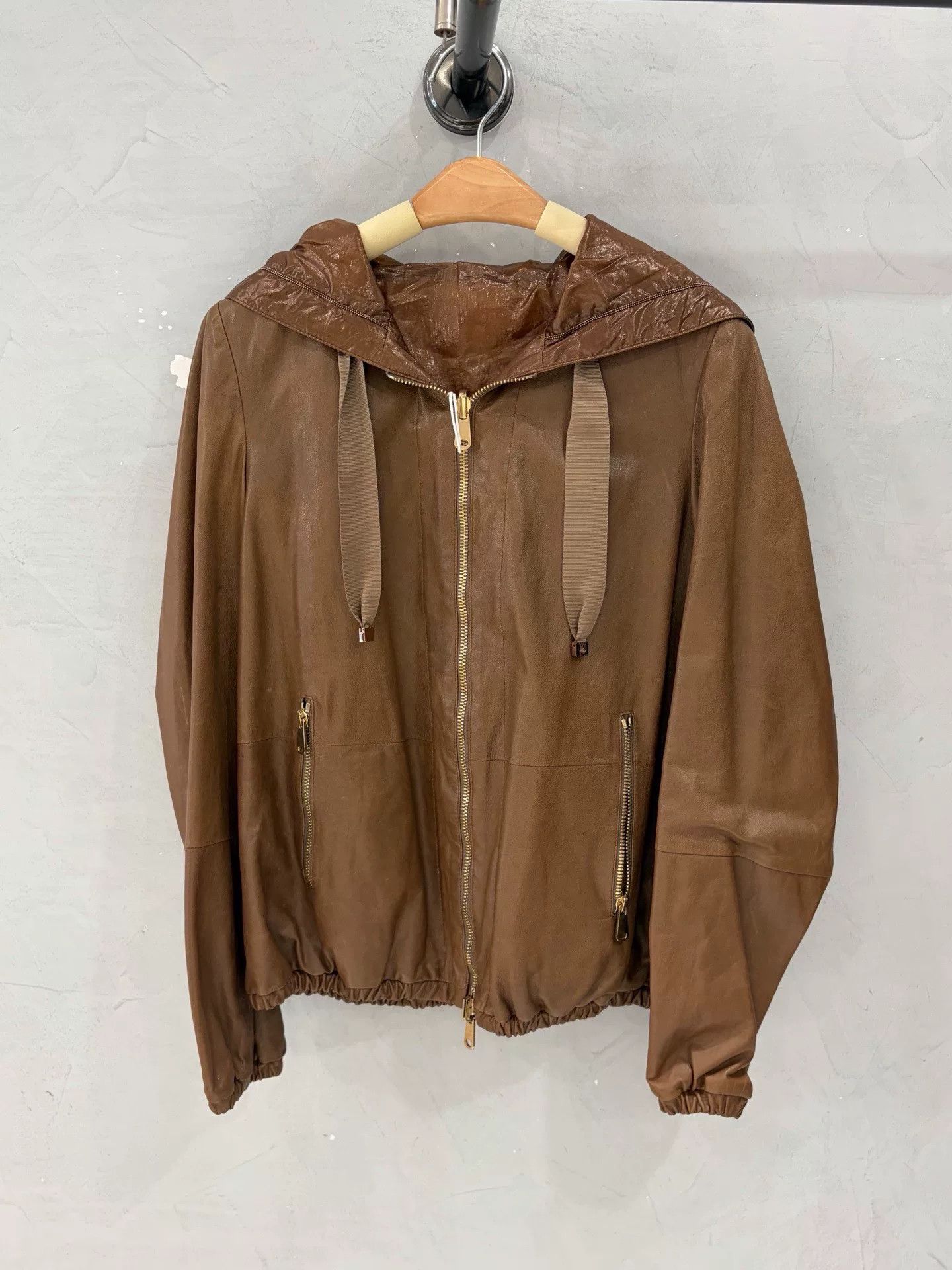 Vintage BC High-End Studded Hood Leather Jacket Size US S / EU 44-46 / 1 - 1 Thumbnail