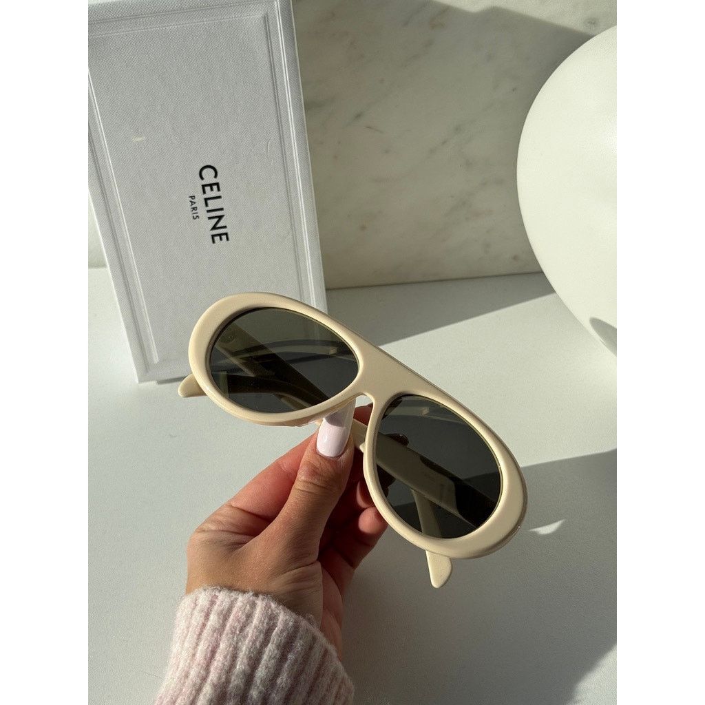 Celine NEW Celine CL40300U Apres Ski Aviator Ivory Sunglasses Size ONE SIZE - 6 Thumbnail