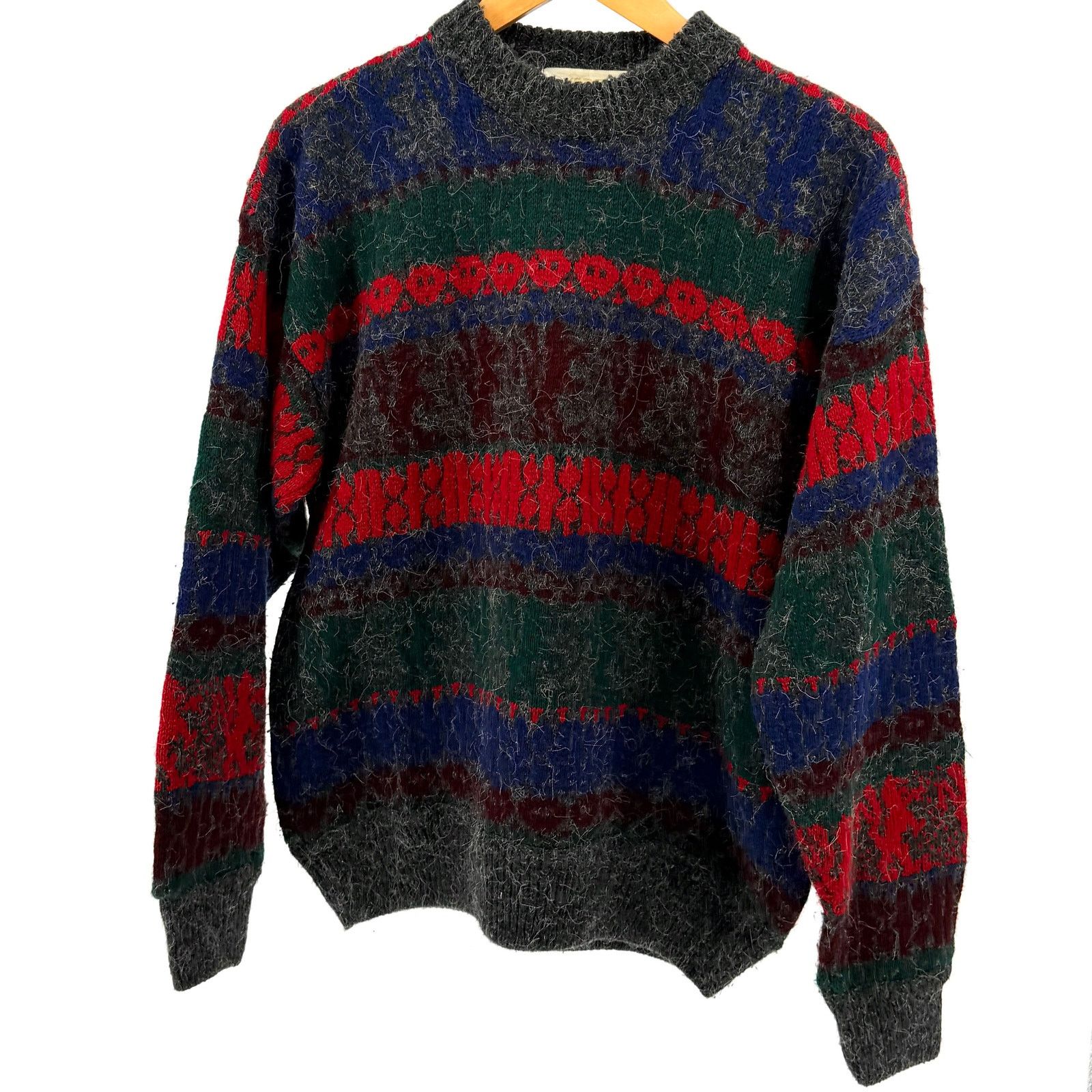Vintage Vintage 80s Version Original Patterned Crewneck Sweater Size US L / EU 52-54 / 3 - 1 Thumbnail