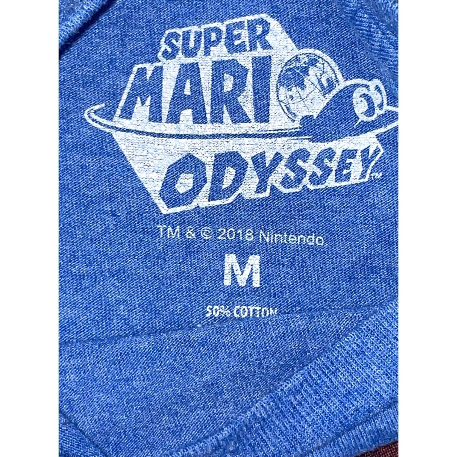 Vintage Super Mario Odyssey T-Shirt Men Medium Blue Video Games Size US M / EU 48-50 / 2 - 3 Thumbnail