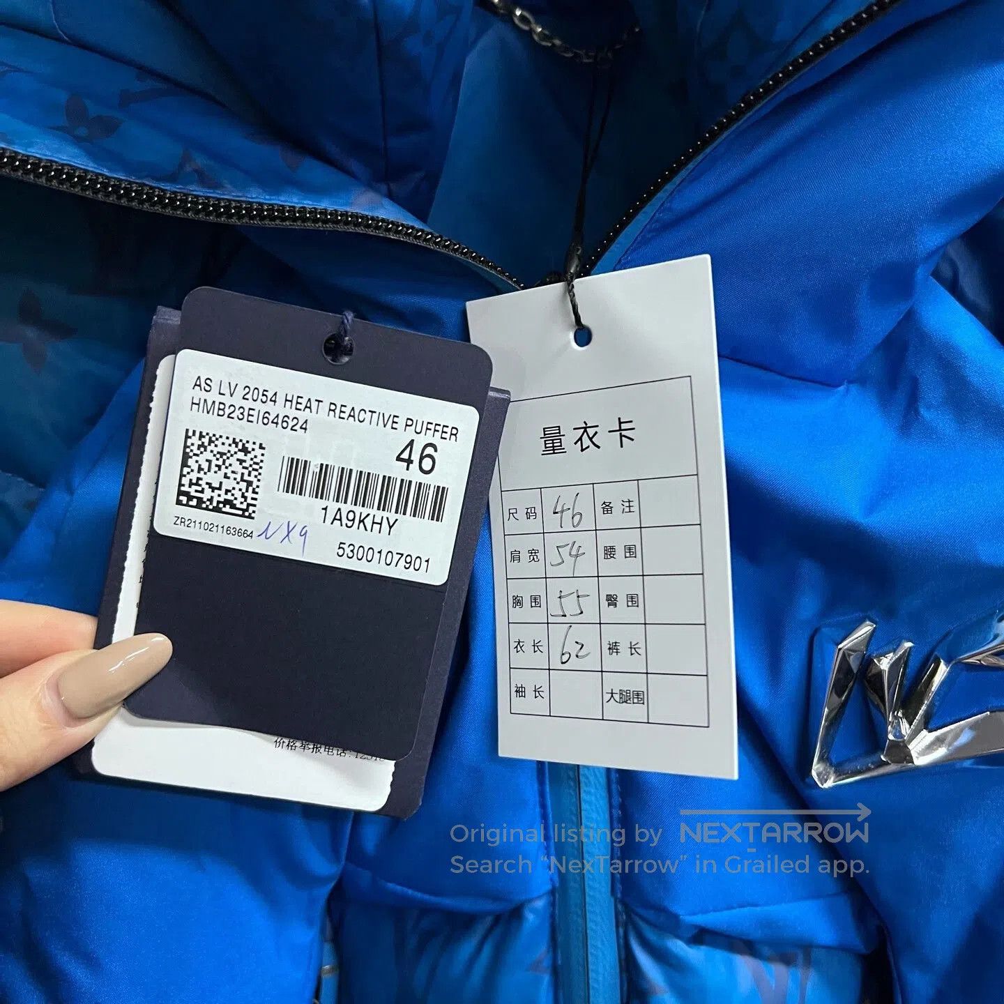 Louis Vuitton Louis Vuitton Blue Logo Print Hooded Down Jacket. Size US M / EU 48-50 / 2 - 4 Thumbnail