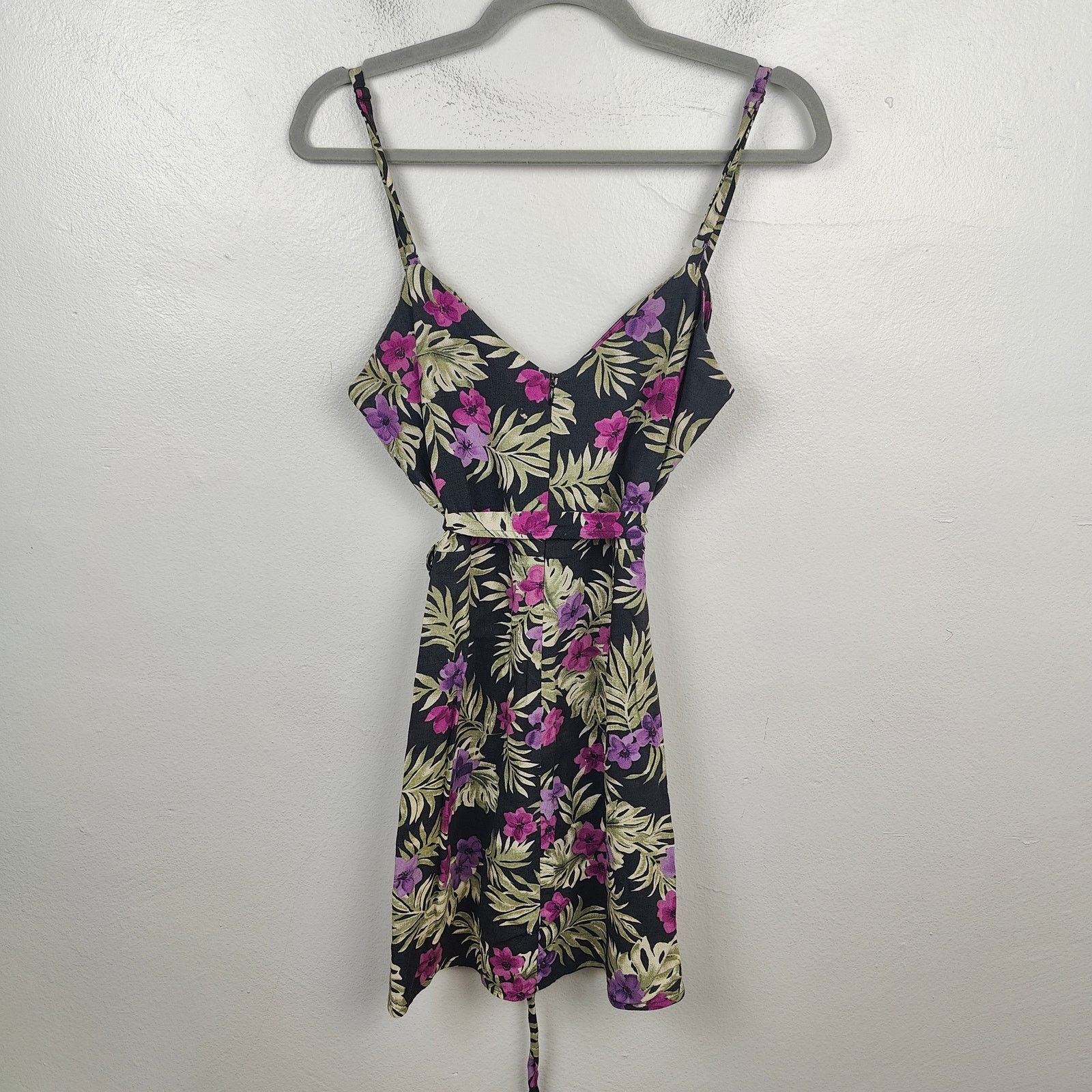 Other Reformation Beliz Dress Size 8 Purple Black Lanai Floral Size S / US 4 / IT 40 - 5 Thumbnail