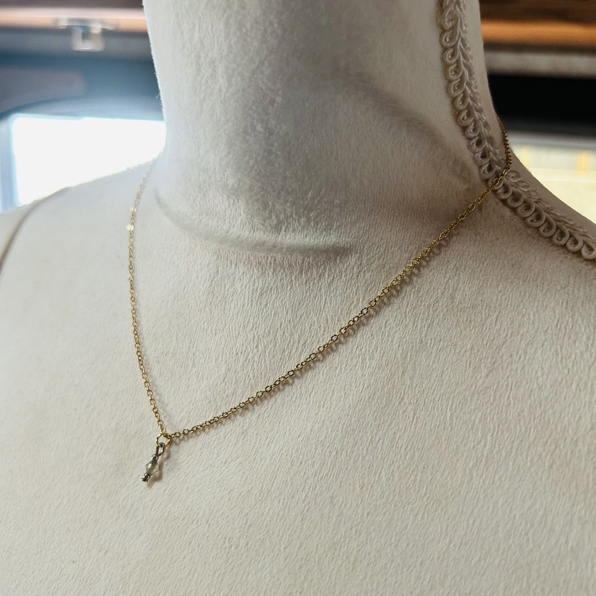 Handmade Handcrafted vintage elbait tourmaline minimalist necklace Size ONE SIZE - 3 Thumbnail