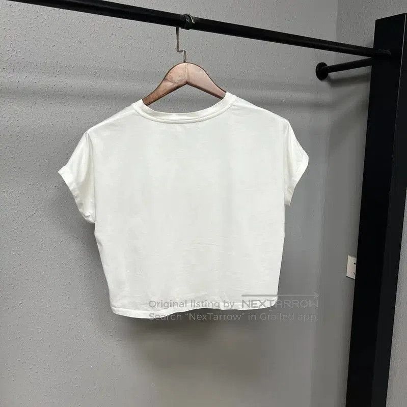 Balmain Balmain Cropped White Cotton Women’s T-Shirt . Size M / US 6-8 / IT 42-44 - 2 Thumbnail