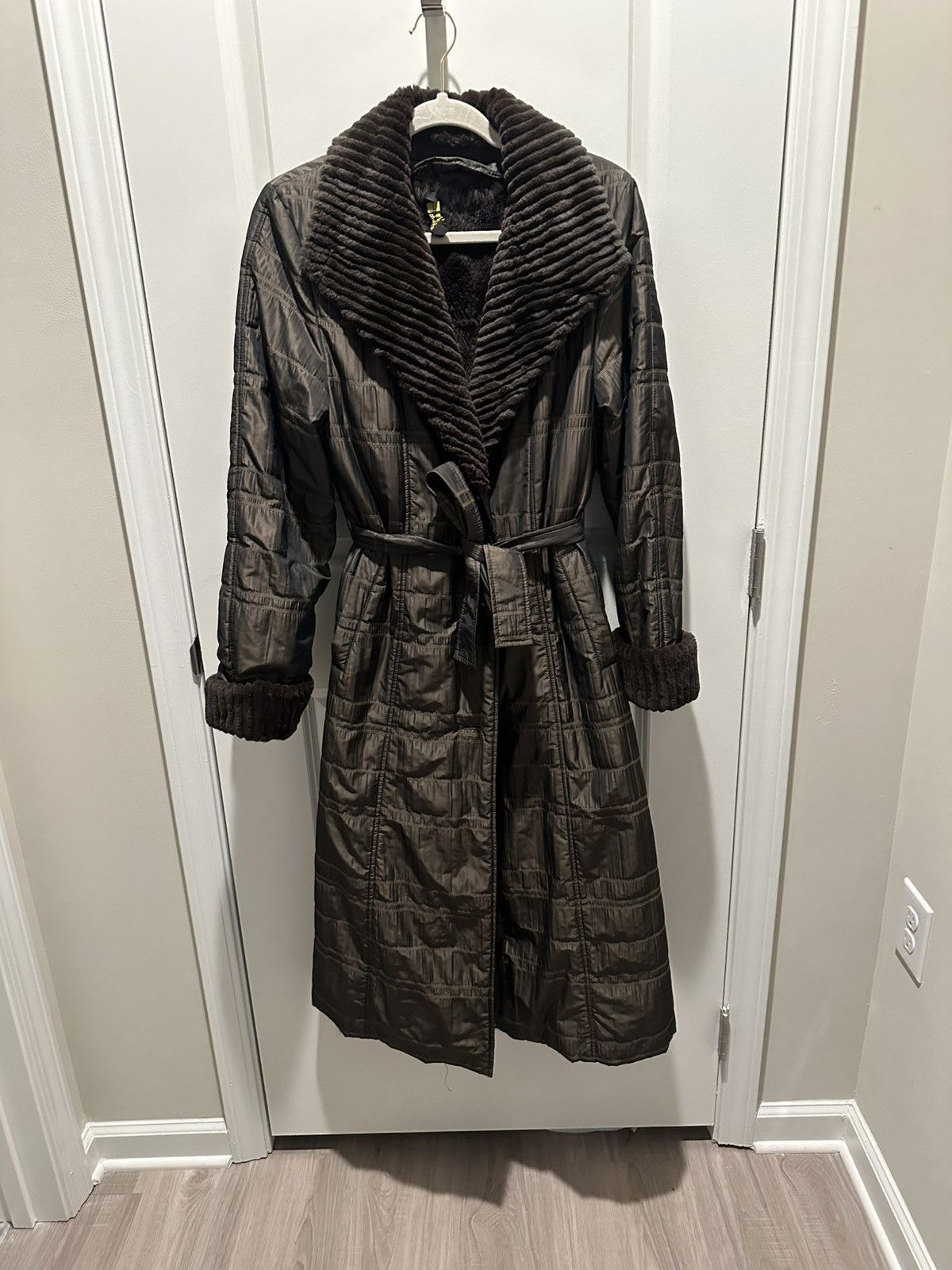 Other × Vintage Brown fur trench coat Size S / US 4 / IT 40 - 2 Thumbnail