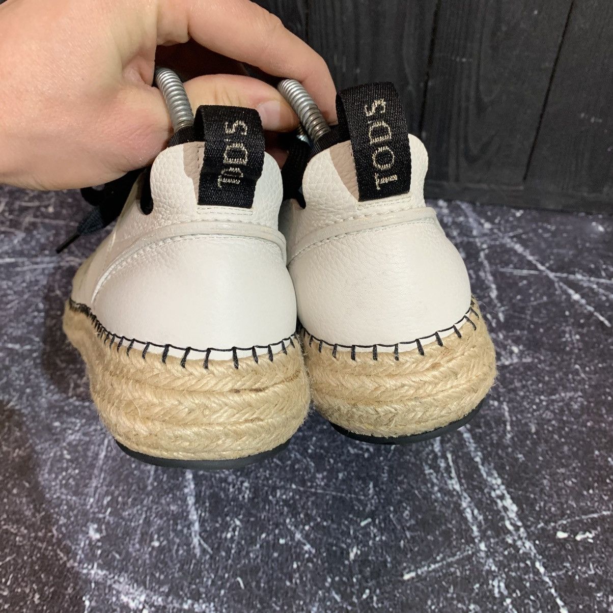 Tod's Tod’s White Leather Sneakers with Rope Heel Size 36.5 Size US 6.5 / IT 36.5 - 7 Thumbnail
