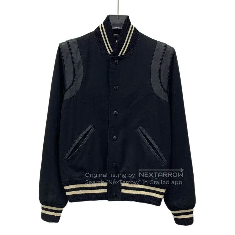 Saint Laurent Paris Saint Laurent Paris Black Striped Wool Single Breasted Lon Size XS / US 0-2 / IT 36-38 - 1 Thumbnail