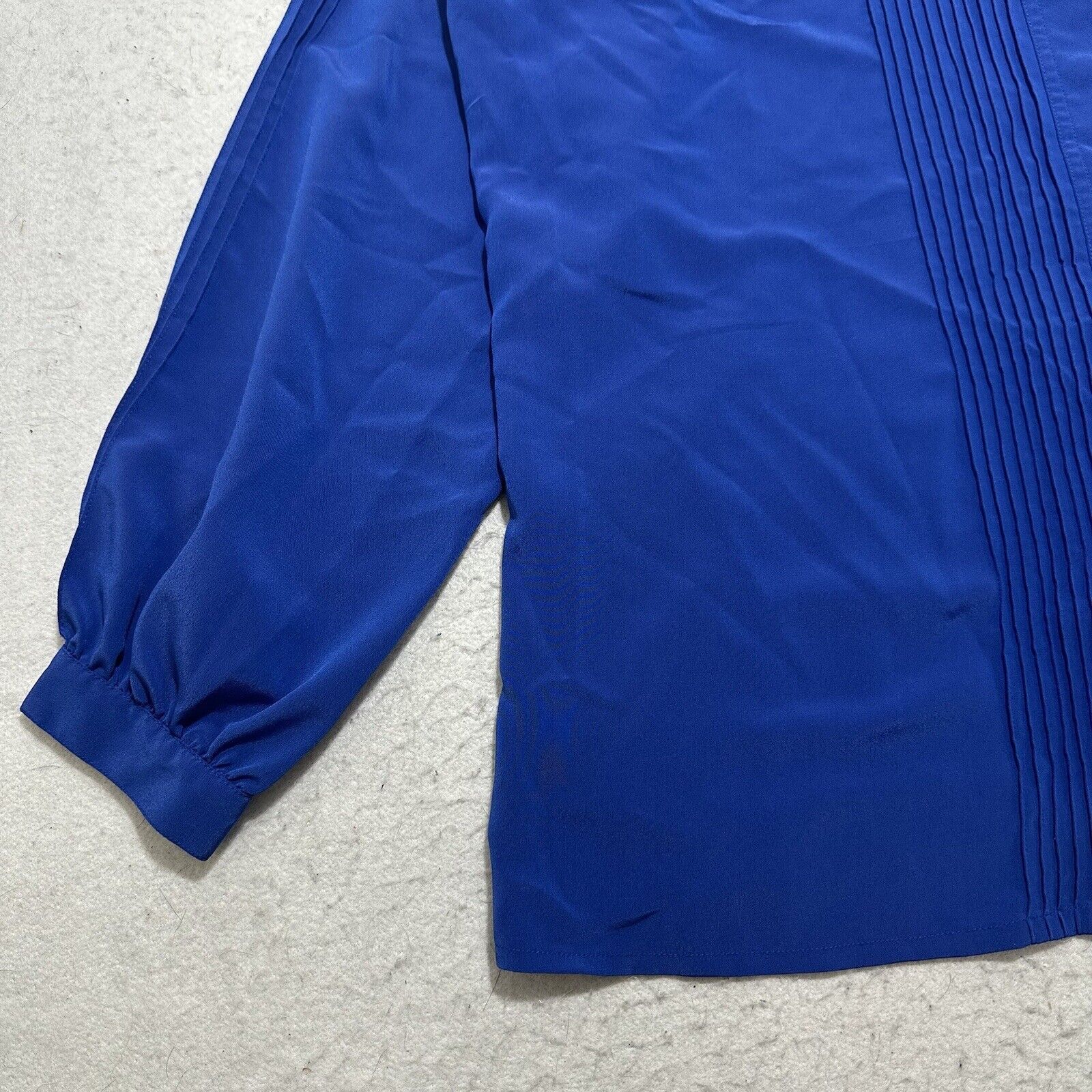 Other Liz Baker 18W Lightweight Button Down Blouse Royal Blue Size XXL / US 16-18 / IT 52-54 - 6 Thumbnail