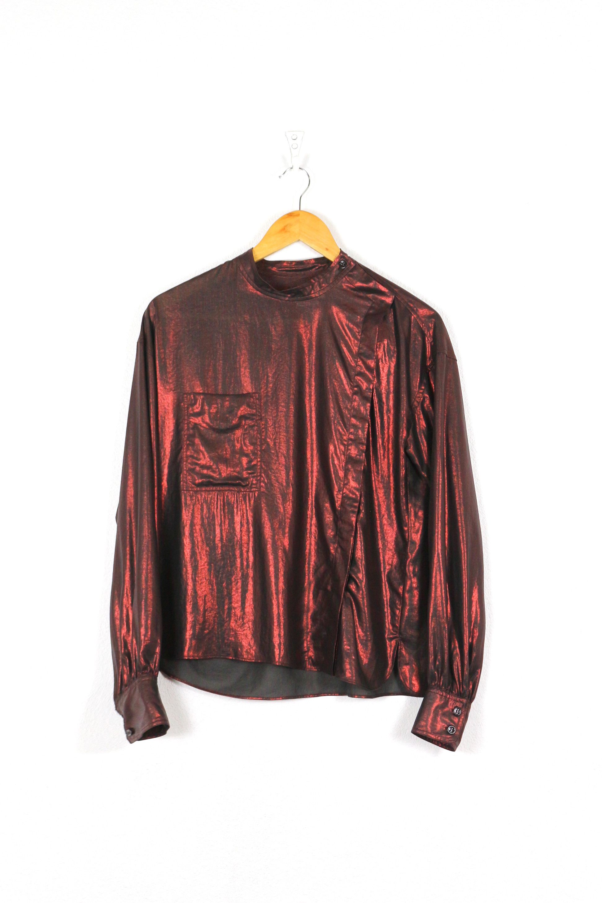 Isabel Marant × Isabel Marant Etoile Isabel Marant Etoile Bright Burgundy Shine Blouse Shirt NZ Size XS / US 0-2 / IT 36-38 - 1 Thumbnail