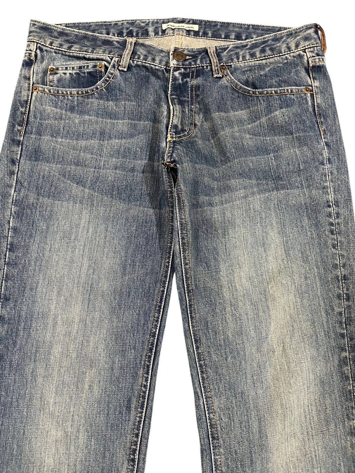 Japanese Brand × Manual Alphabet Vintage Alphabet Club Flare Mudwash Denim Size US 34 / EU 50 - 2 Thumbnail