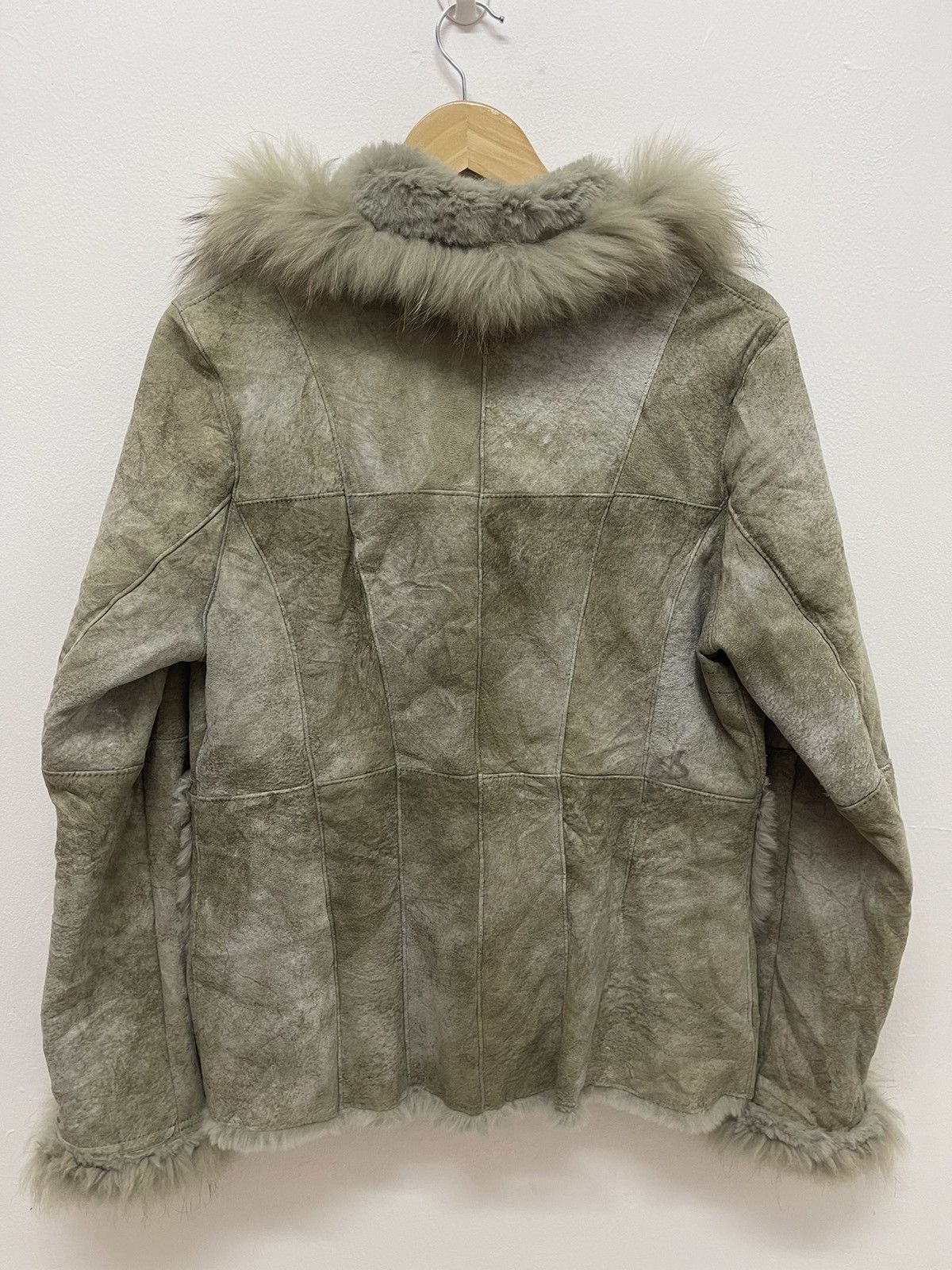 Other Luxury RABBIT LEATHER JACKET x RACCOON FUR Size S / US 4 / IT 40 - 5 Thumbnail