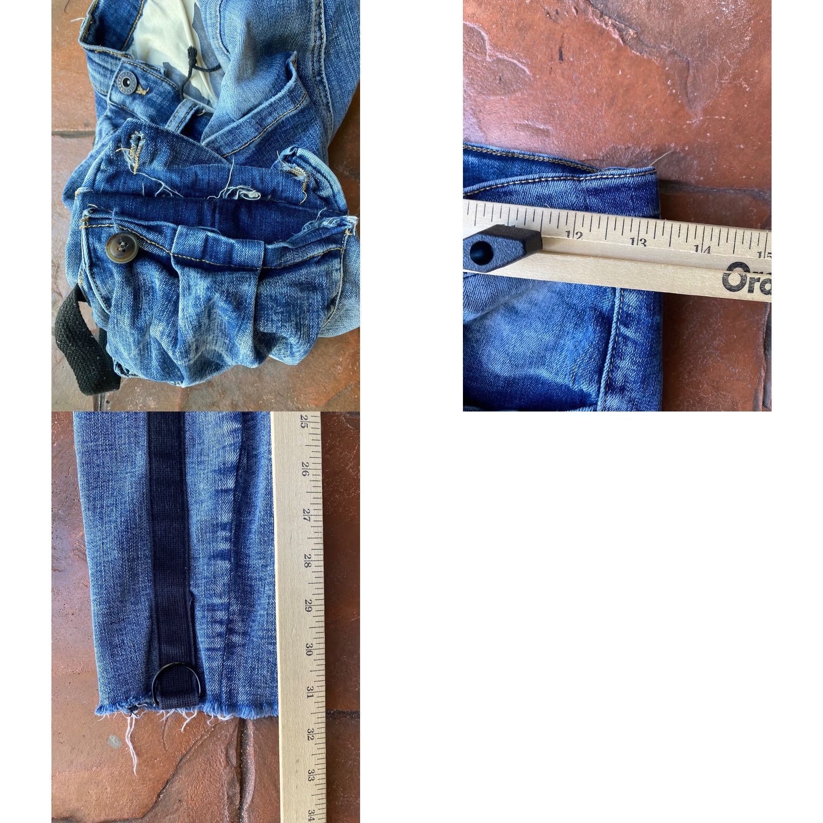 Denime VINTAGE VALABASAS Jeans Distressed Punk Blue Cargo Skinny Denim Jeans Size 29 Size US 29 - 9 Thumbnail