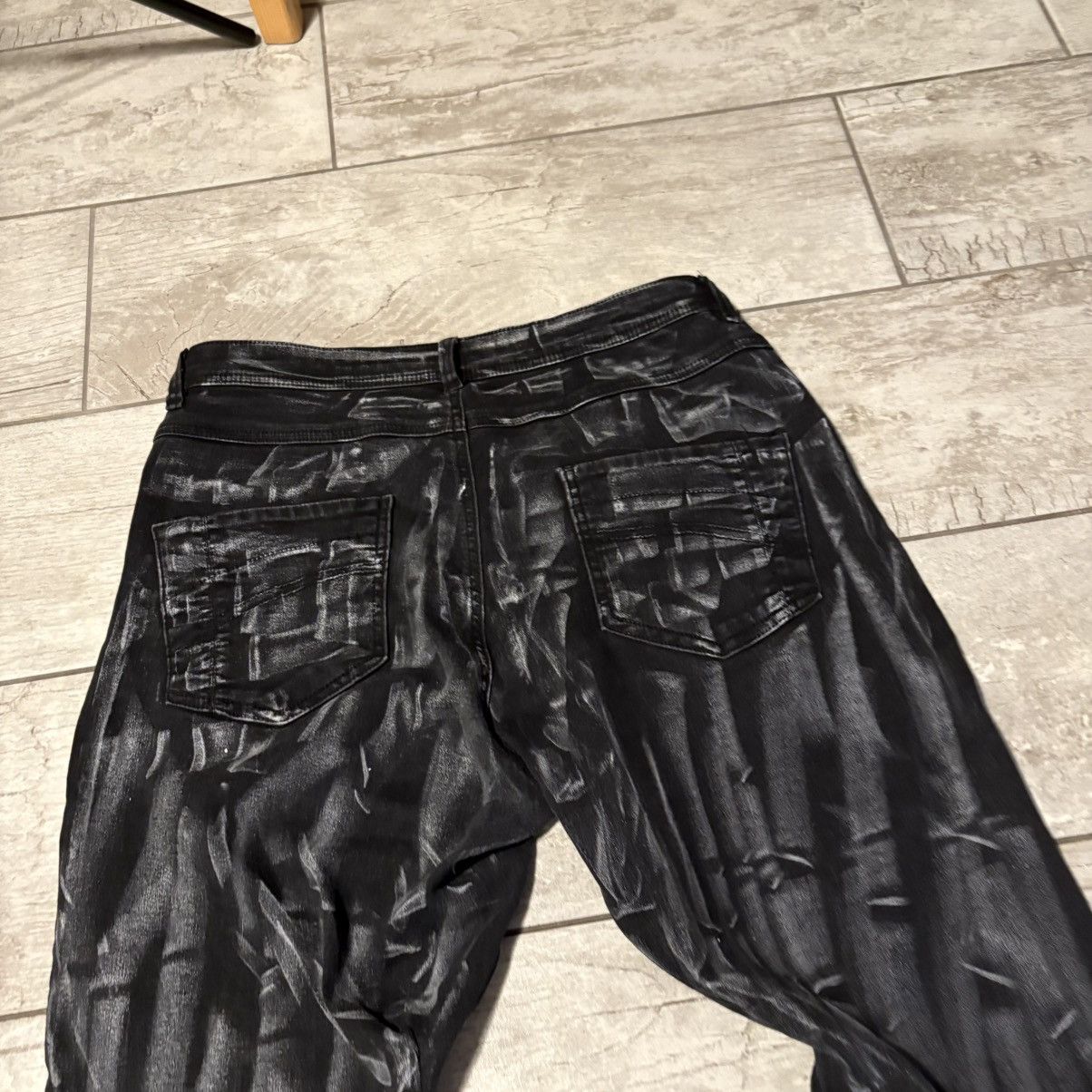 Japanese Brand rare flared black handmade streetwear jeans Size US 34 / EU 50 - 4 Thumbnail