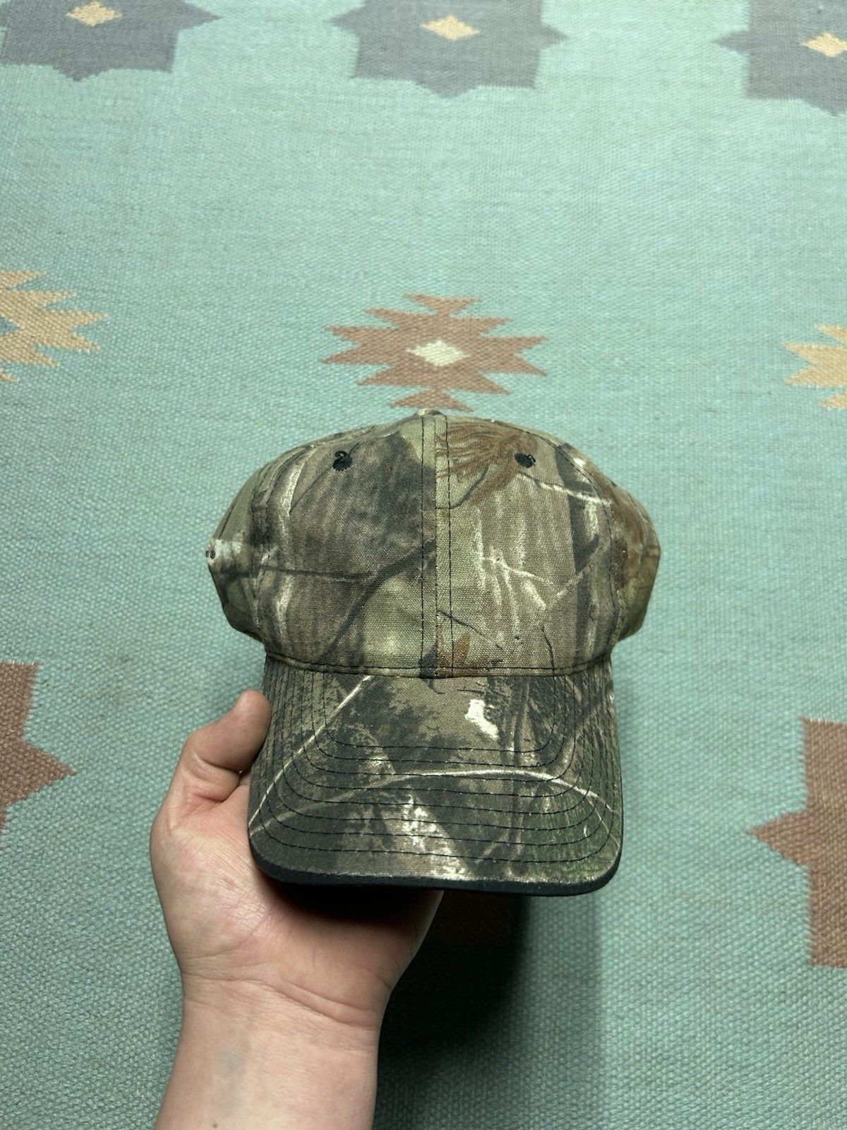 Vintage Realtree AP camo snapback hat woodland camouflage hunting Size ONE SIZE - 2 Thumbnail