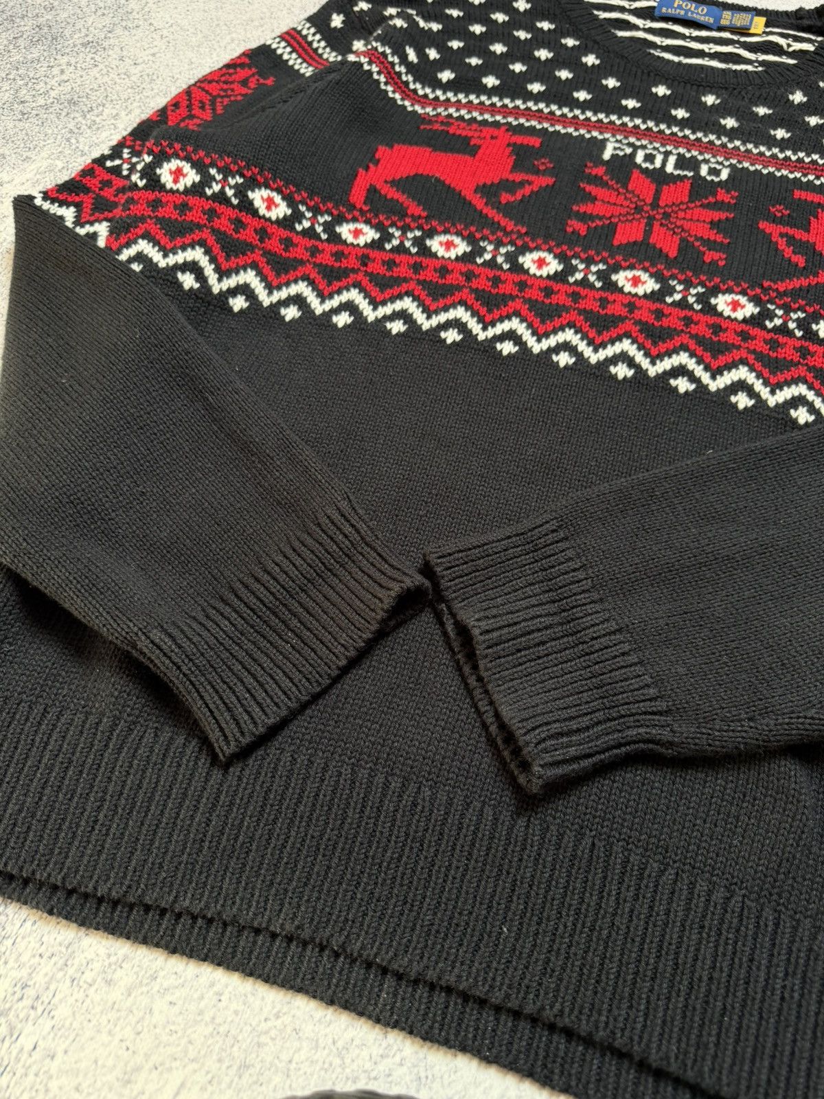 Polo Ralph Lauren RRL Style Fair Isle Nordic Cotton Cashmere Crewneck Sweater Size US XXL / EU 58 / 5 - 9 Thumbnail