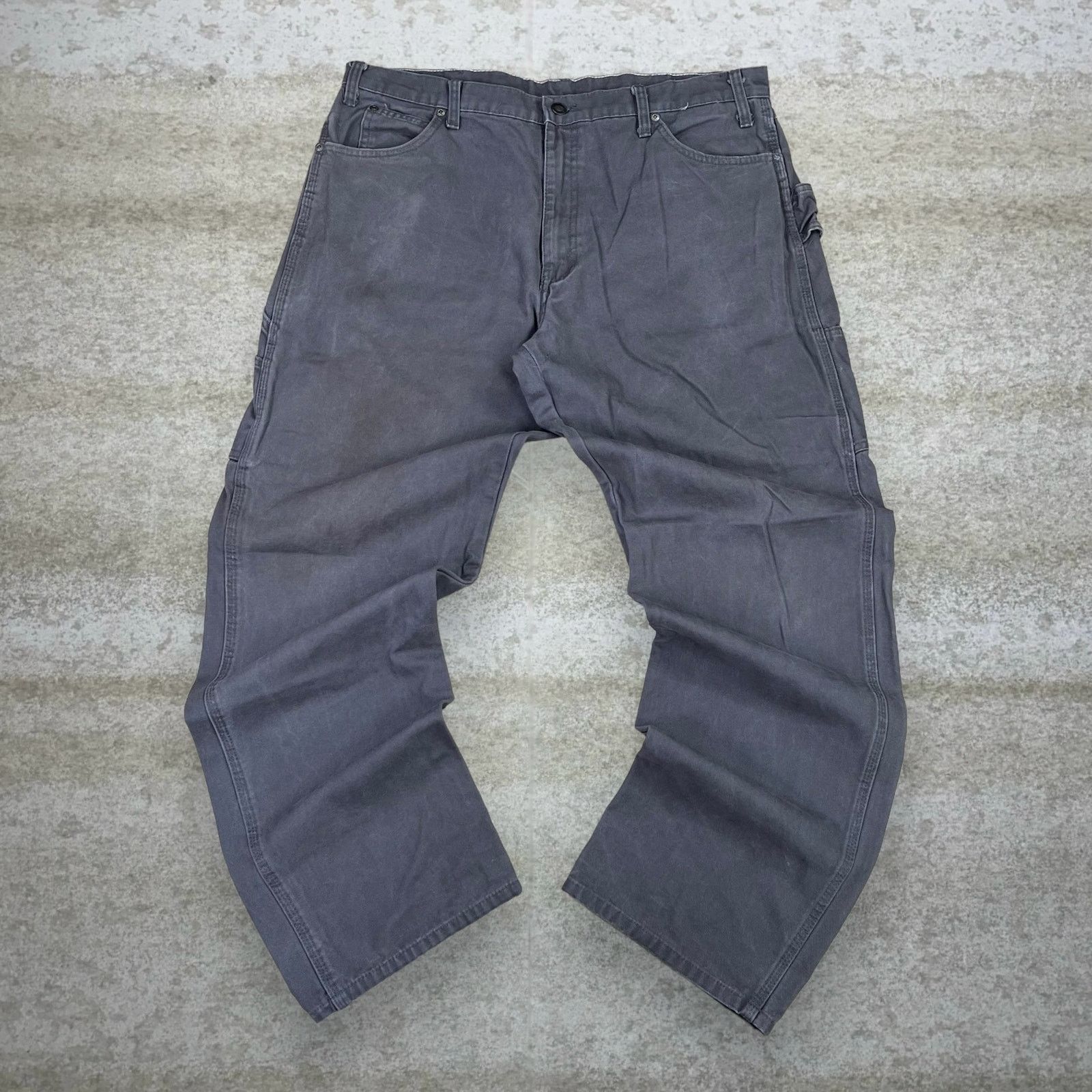 Dickies Vintage 90s Dickies Carpenter Pants 38x34 Baggy Iron Grey Size US 38 / EU 54 - 2 Thumbnail