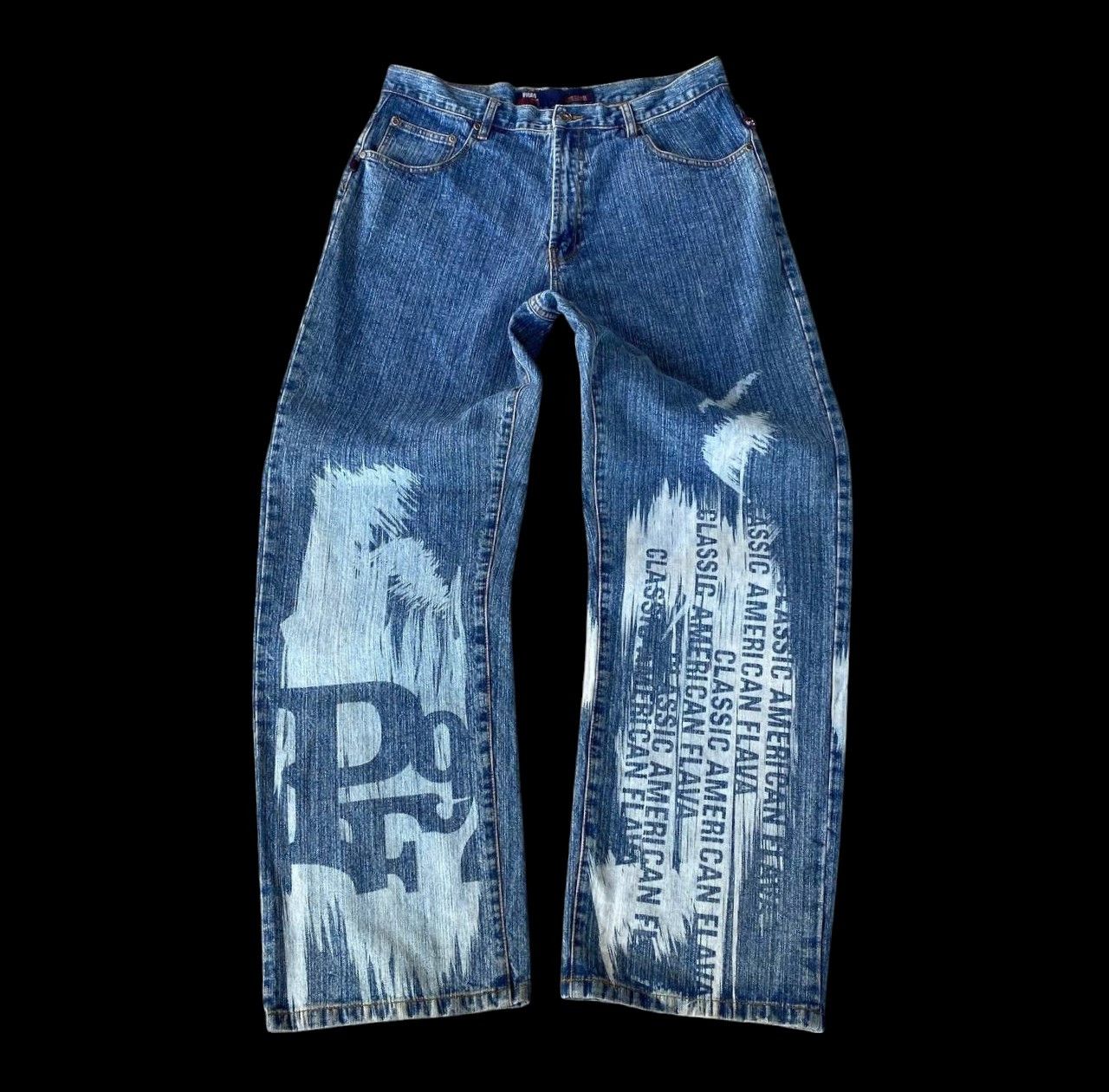 Phat Farm VINTAGE 1992 PHAT FARM LOOSE CLASSIC AMERICAN FLAVA PAINTED Size US 35 - 1 Thumbnail