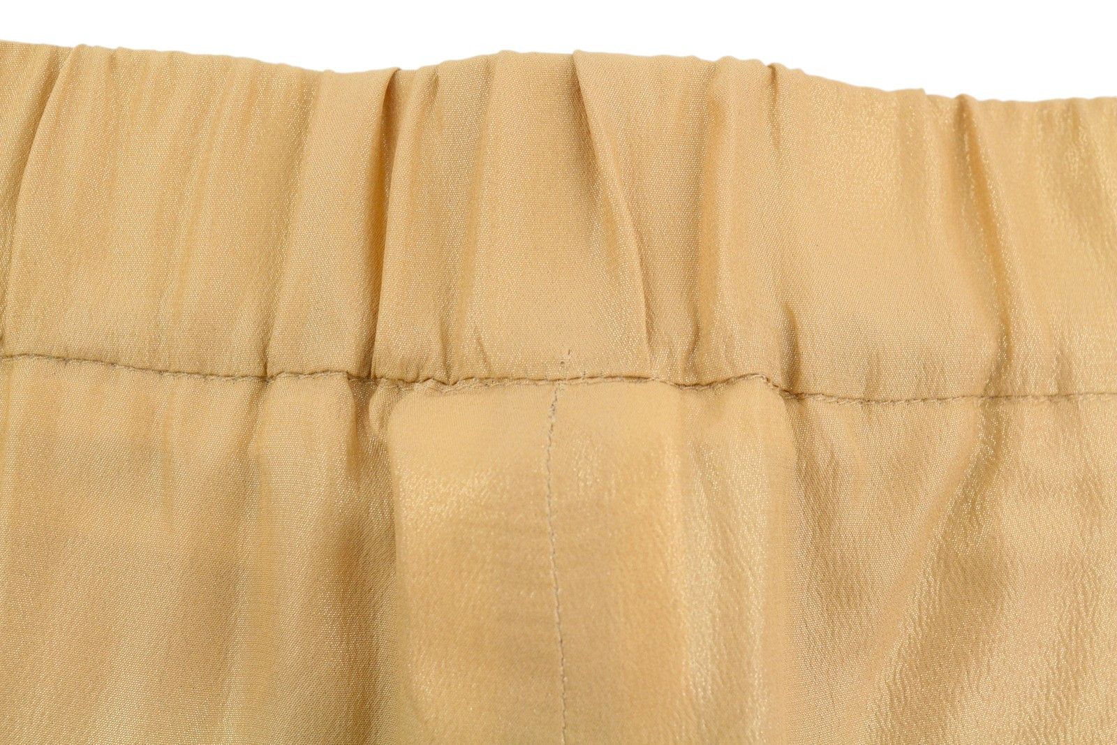 Max Mara W26 Yellow Gold Silk Glitter Cropped Trousers 88897 Size 26" / US 2 / IT 38 - 9 Thumbnail