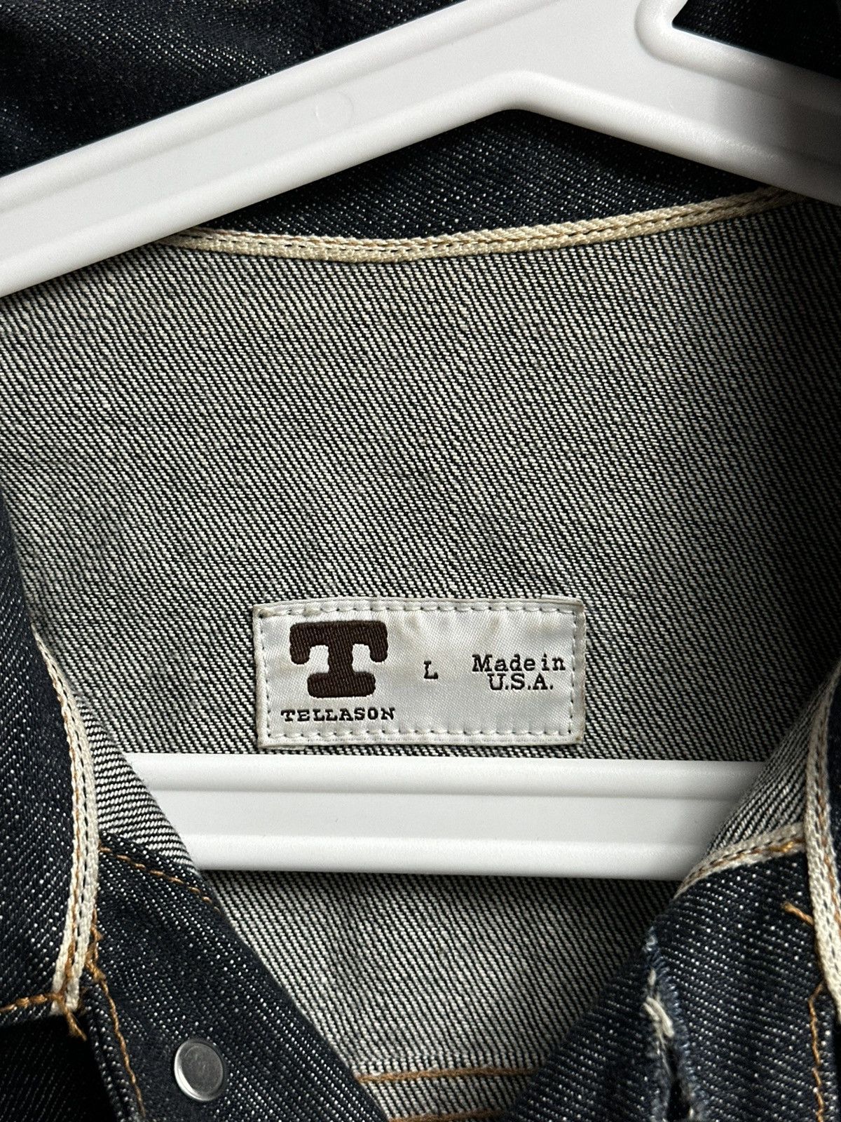 Tellason Mens Cropped Denim Jacket Tellason Jacket USA Avantgarde Size US M / EU 48-50 / 2 - 5 Thumbnail